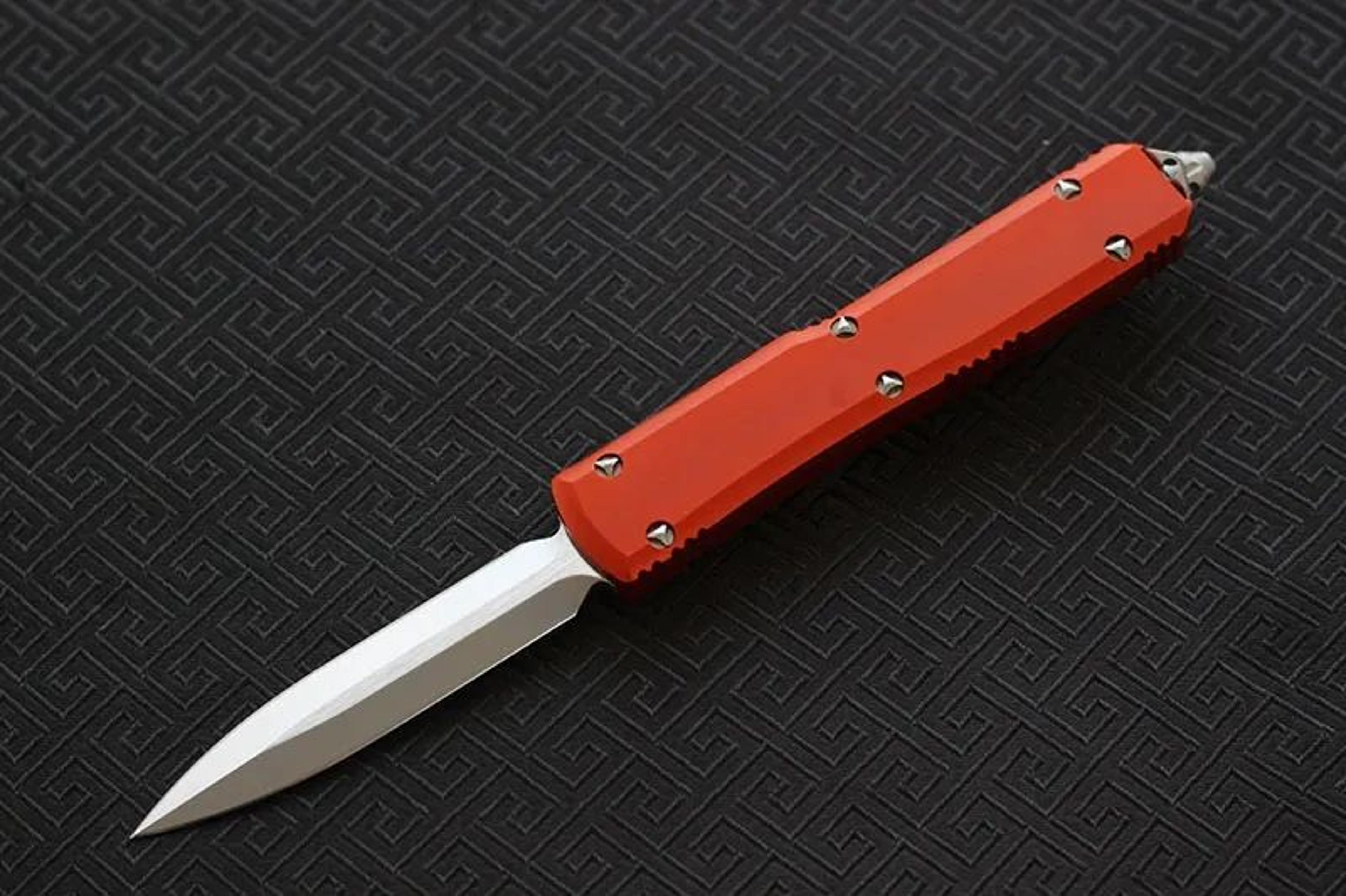 Steel Fixed Blade Knife With Satin Finish And CNC Aluminum Handle For Outdoor Use 9