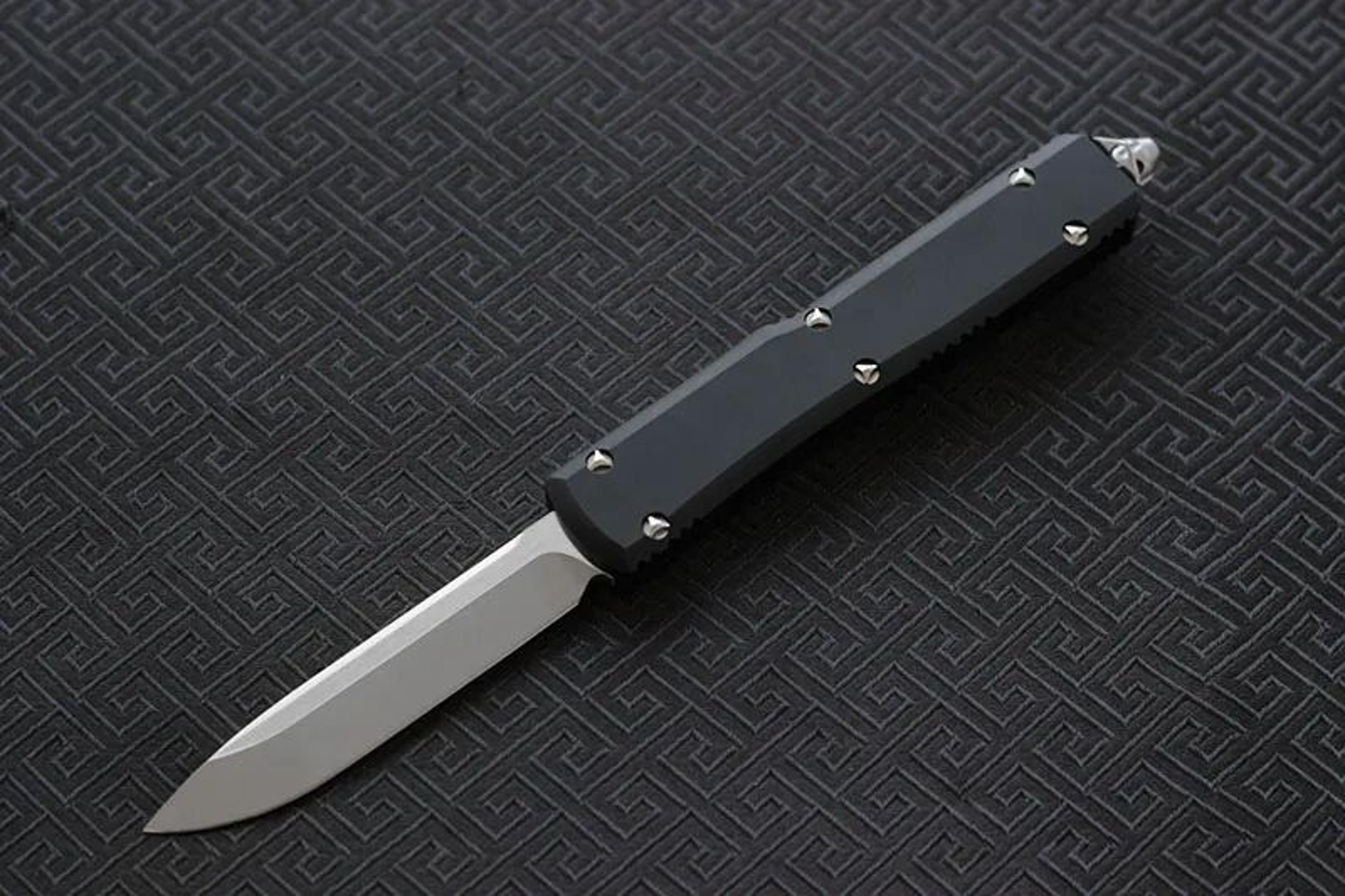 Steel Fixed Blade Knife With Satin Finish And CNC Aluminum Handle For Outdoor Use 6