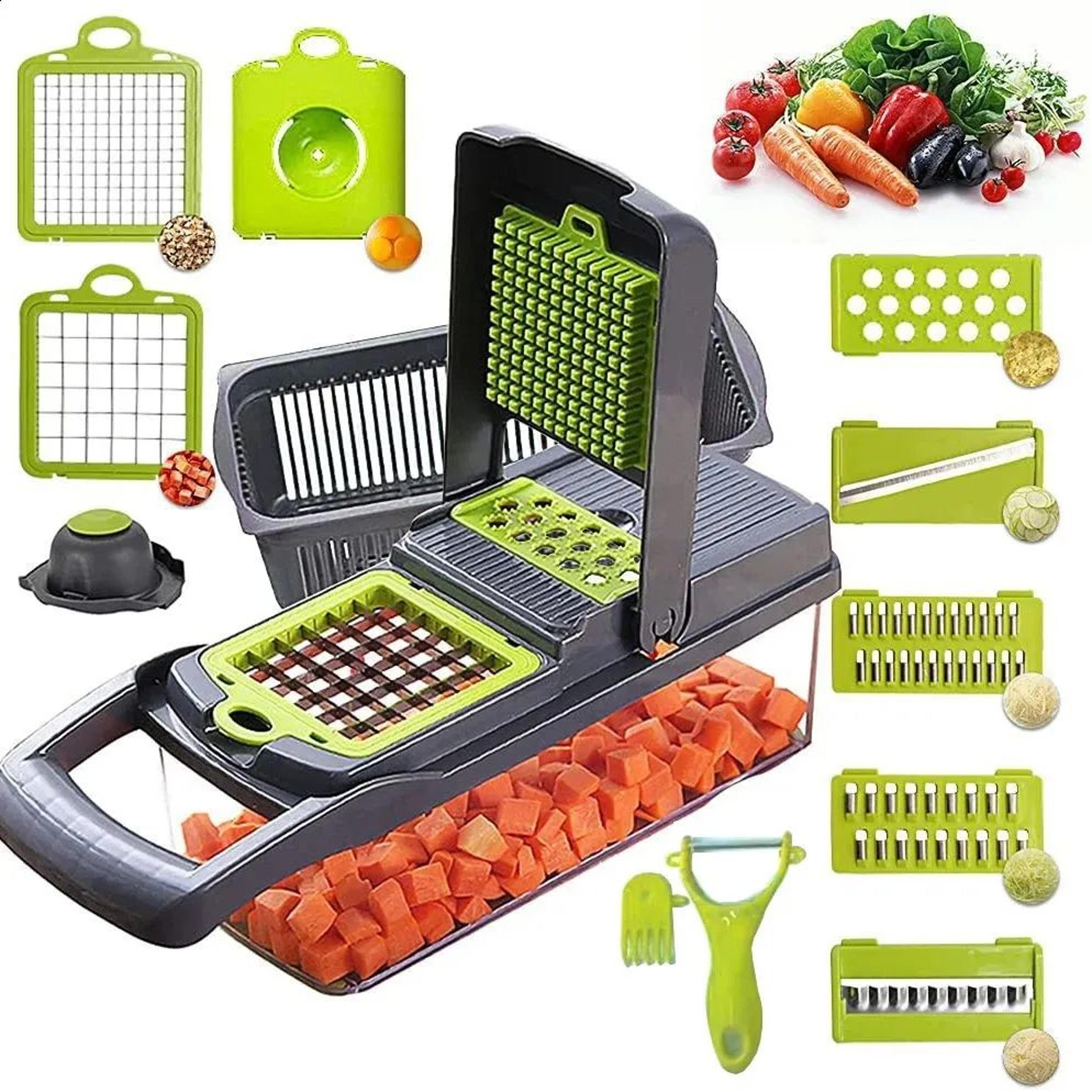 vegetable chopper and food slicer with stainless steel blades