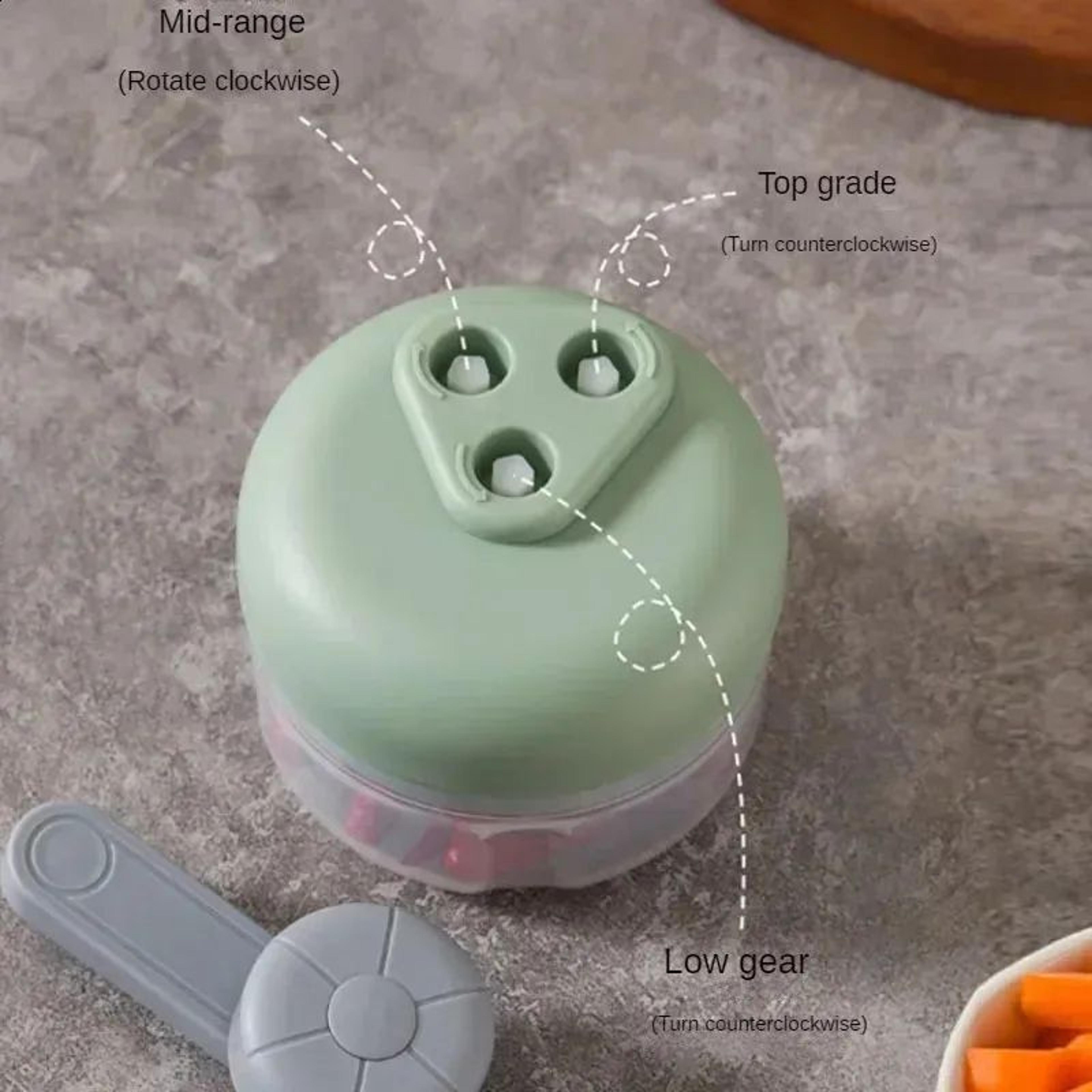 Automatic Garlic Chopper Grinder With Alloy Blades For Vegetable Slicing 2