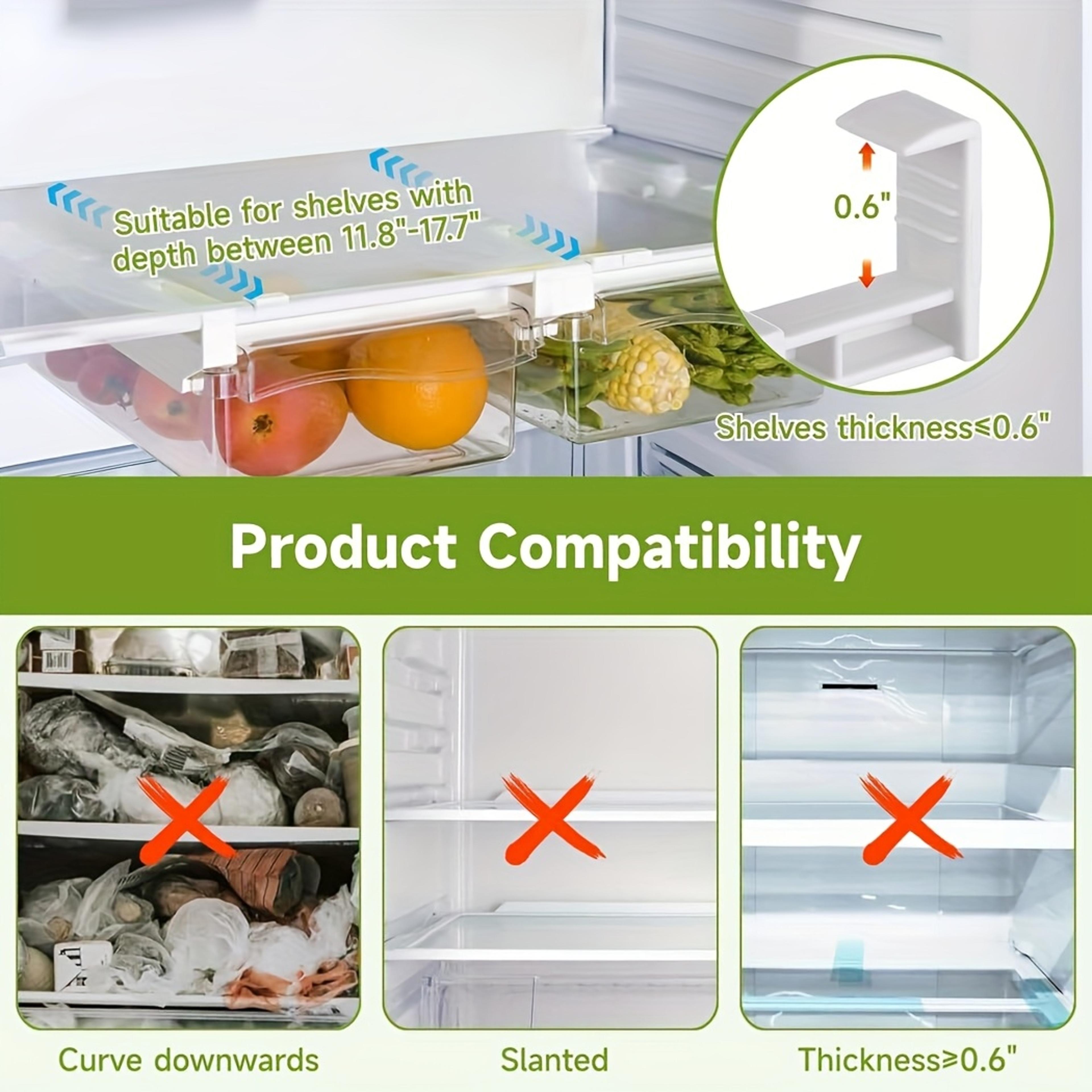 Sliding Refrigerator Egg Holder Drawer Space Saving Fridge Egg Storage Rack 3