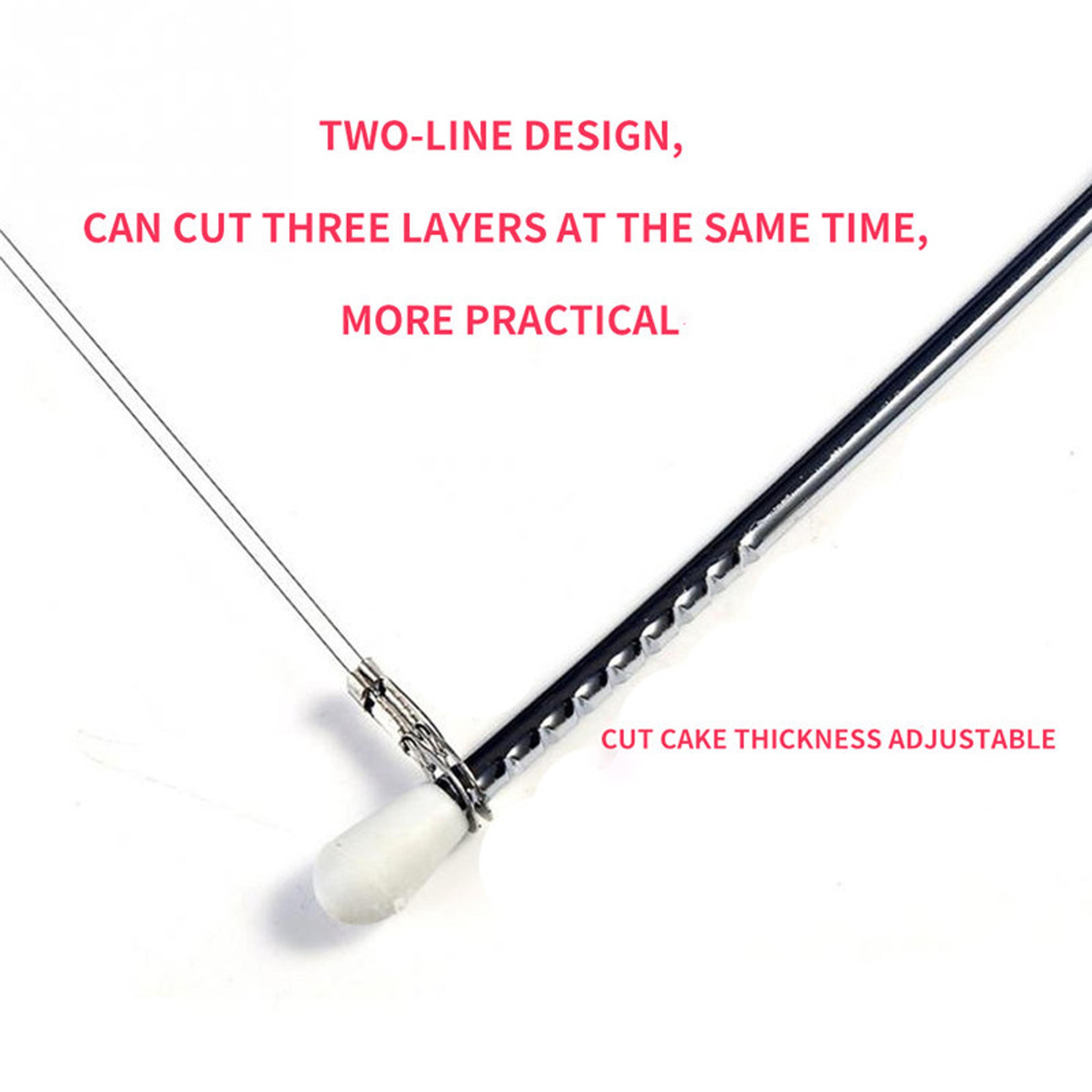 Adjustable Stainless Steel Cake Leveler Double Wire Cake Slicer For Even Layers 3