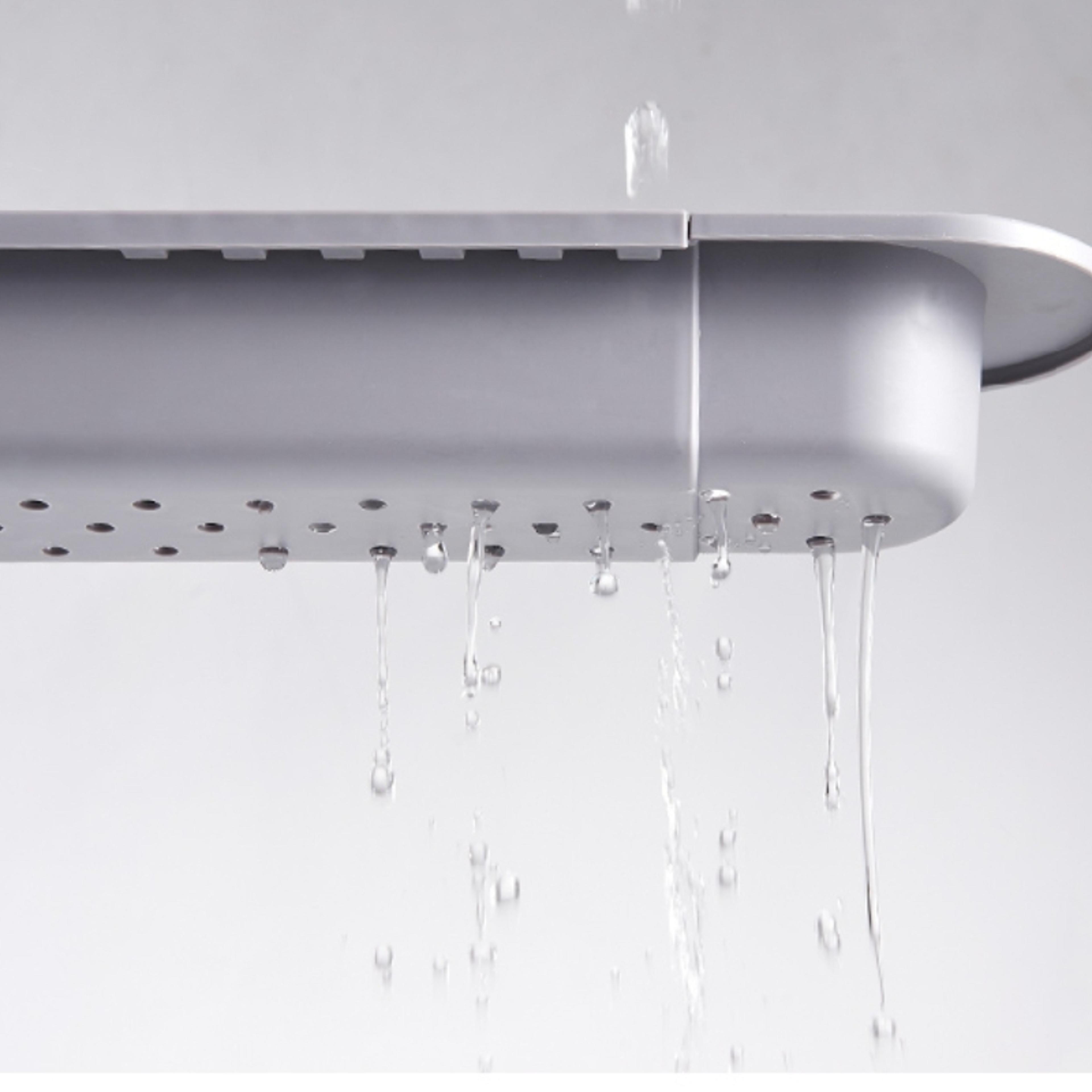 Adjustable Telescopic Sink Organizer Rack With Sponge Holder And Drain Basket 3