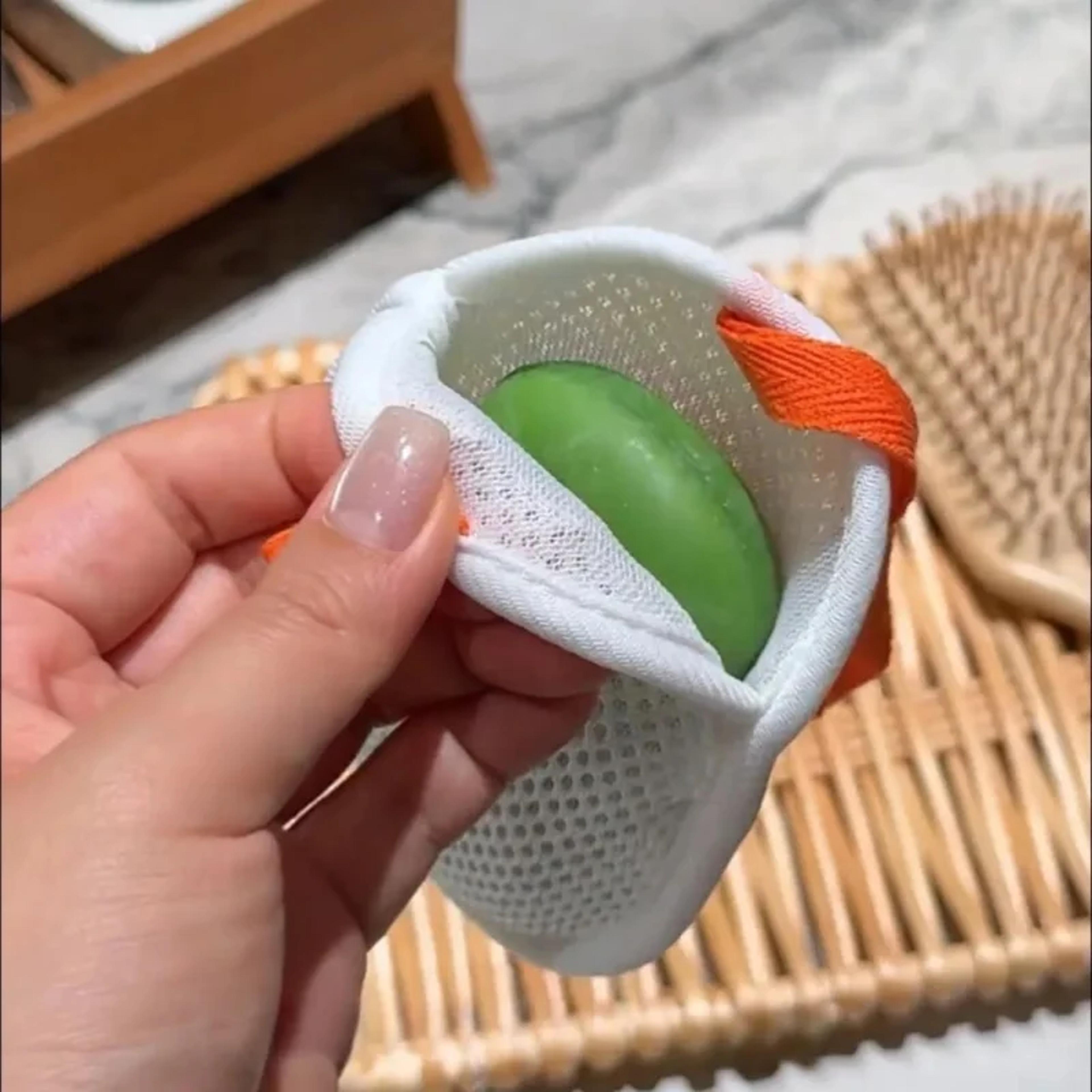 Soap Saver Pouch Mesh Soap Bag Exfoliating Bar Soap Holder For Shower 0