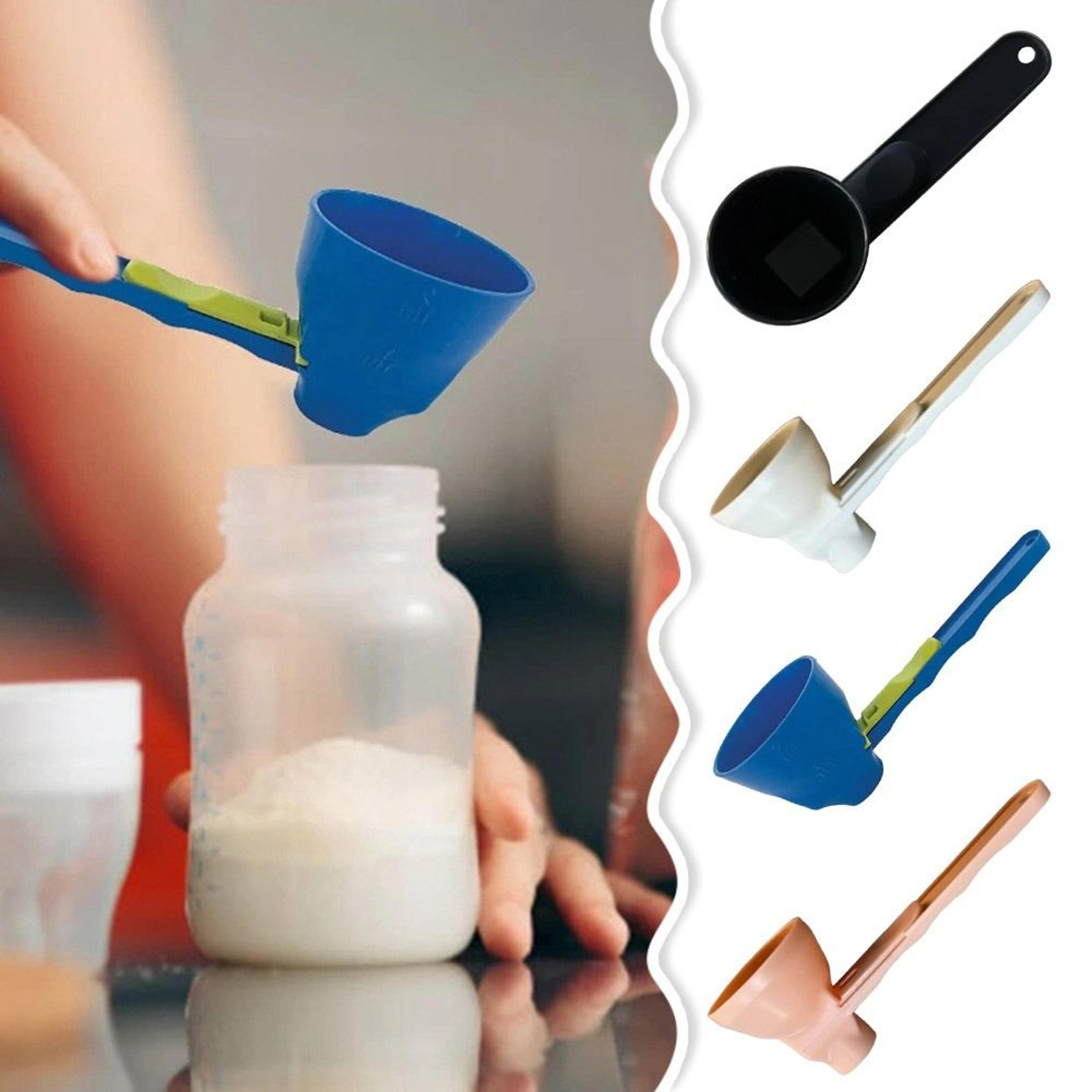 Coffee Scoop Funnel Reusable Sliding Measuring Spoon For Mess Free Filling 0