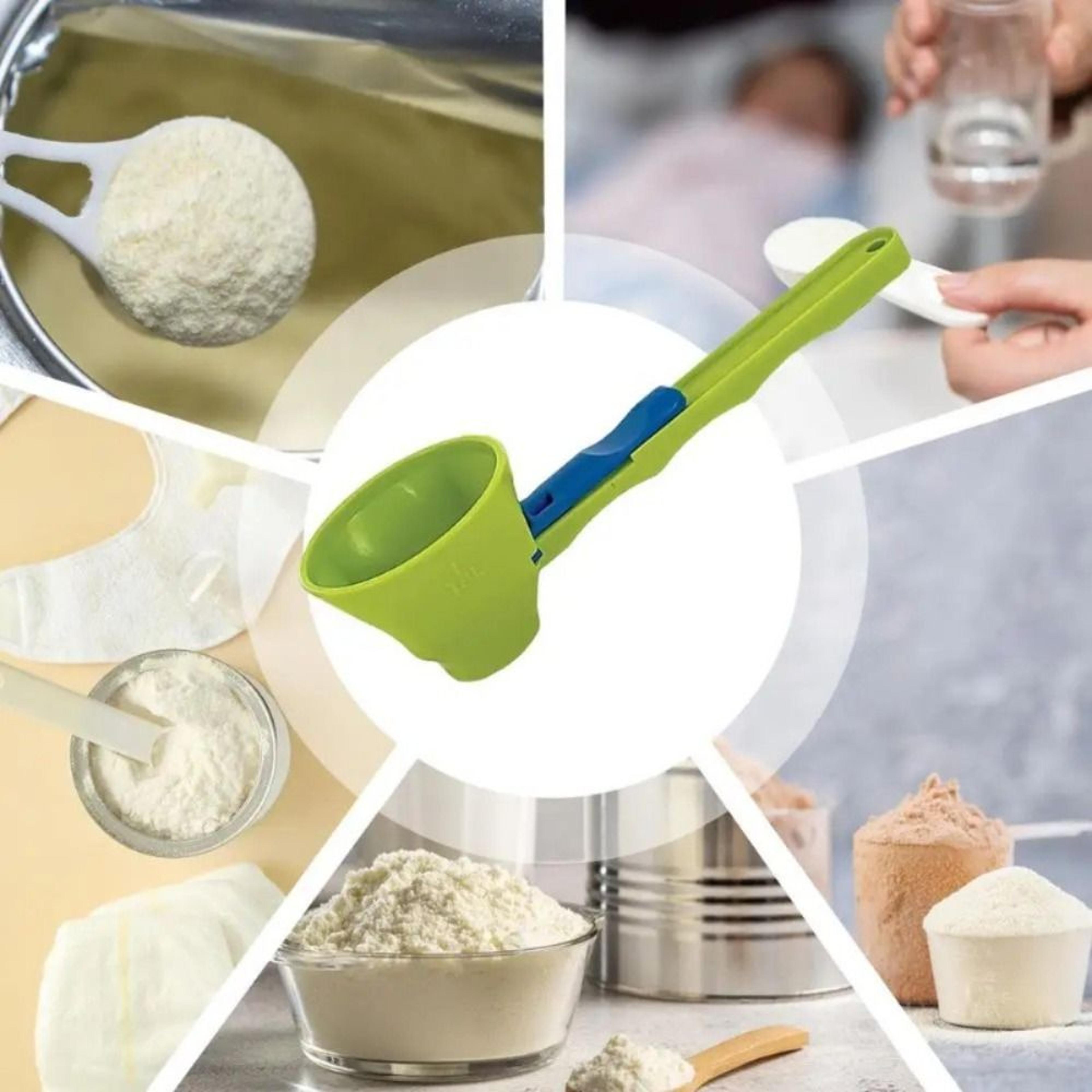 Coffee Scoop Funnel Reusable Sliding Measuring Spoon For Mess Free Filling 2