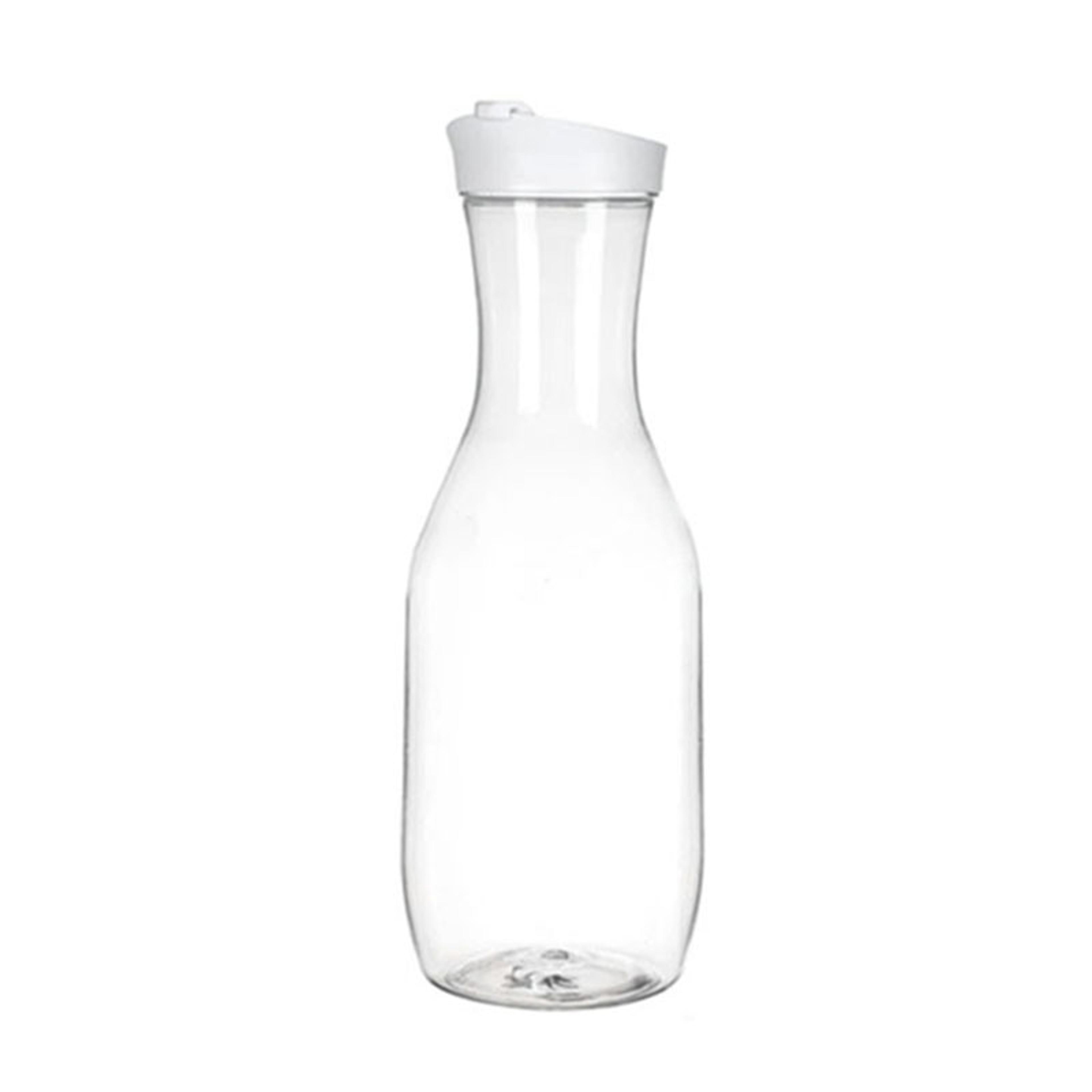 Water Bottle With Flip Cap Clear Plastic Juice Container For Fridge Drinks 7
