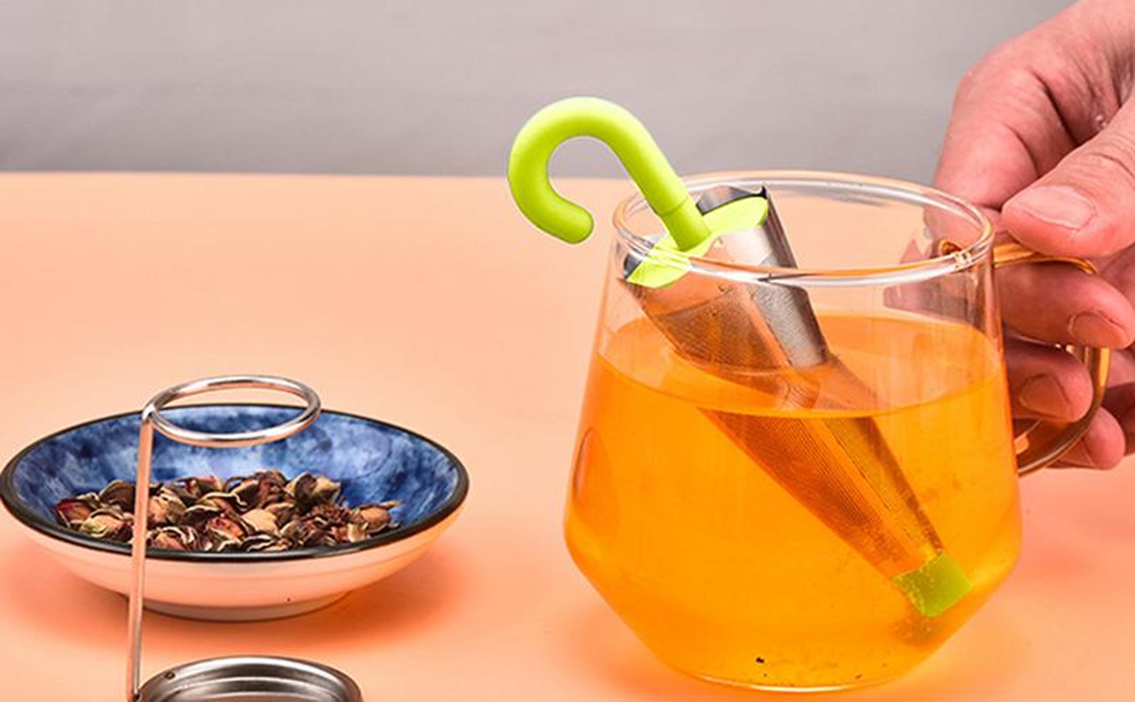 Cute Umbrella Loose Leaf Tea Infuser Stainless Steel Tea Strainer 2