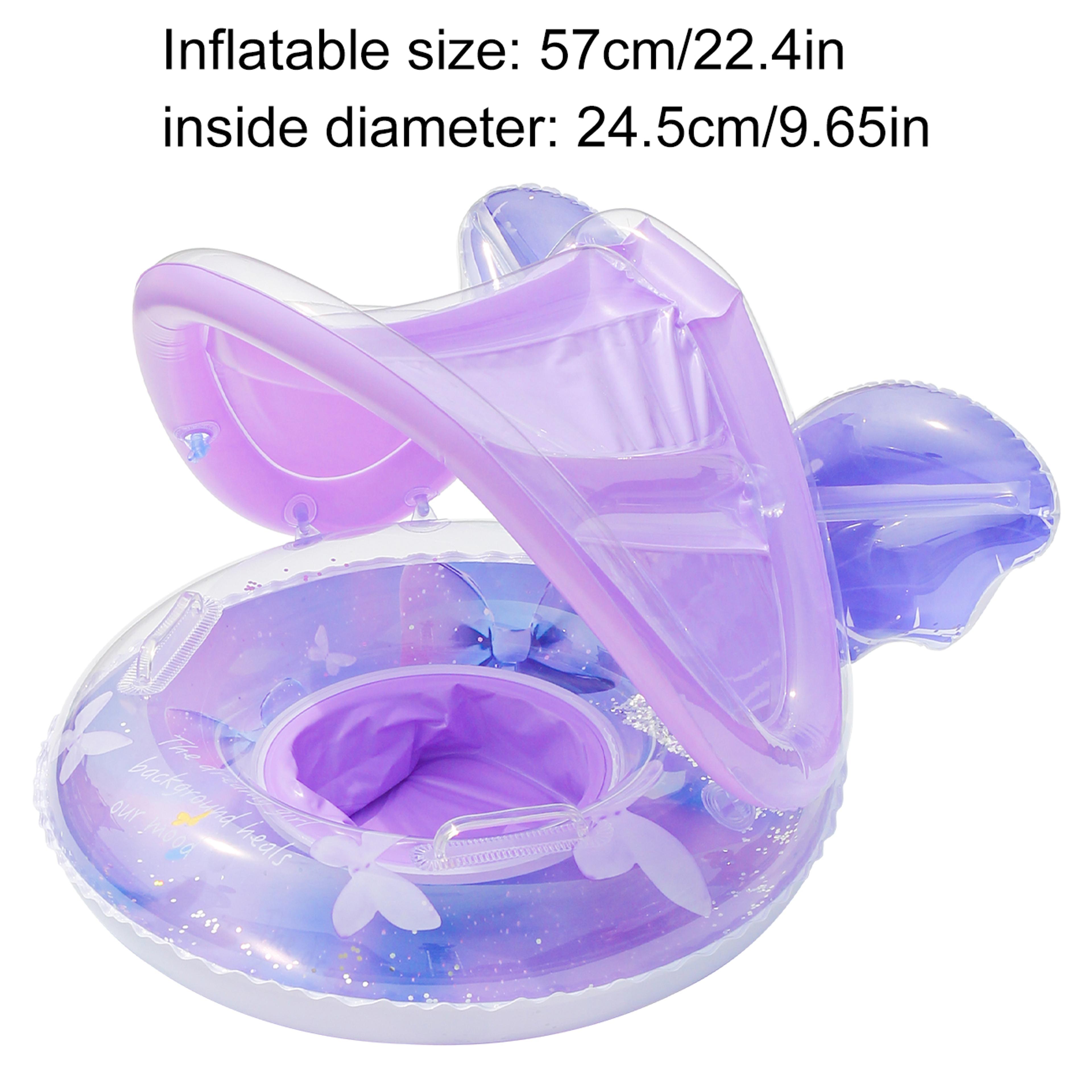 Canopy Pool Float Ring Inflatable Swim Tube For Summer Water Fun 7