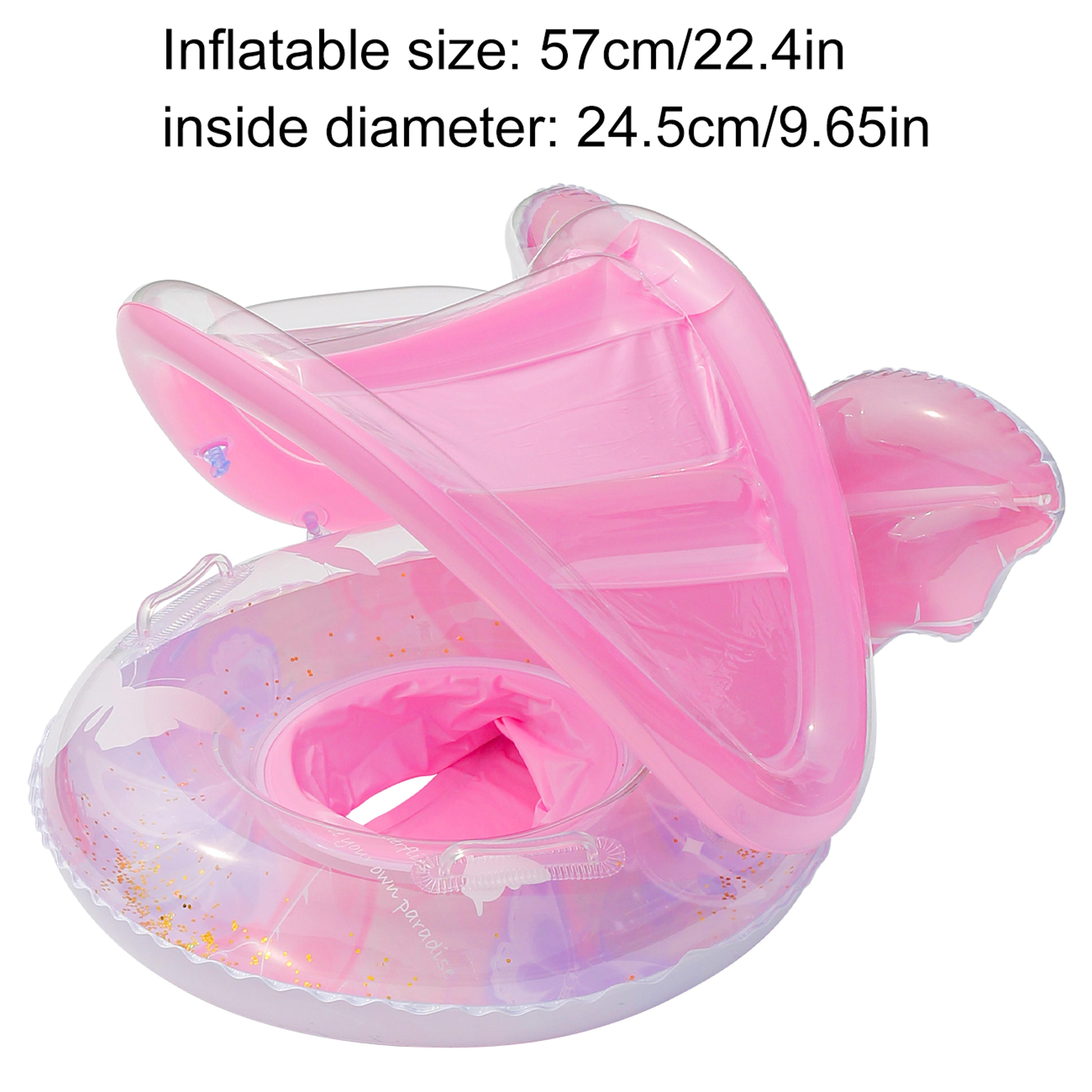 Canopy Pool Float Ring Inflatable Swim Tube For Summer Water Fun 6