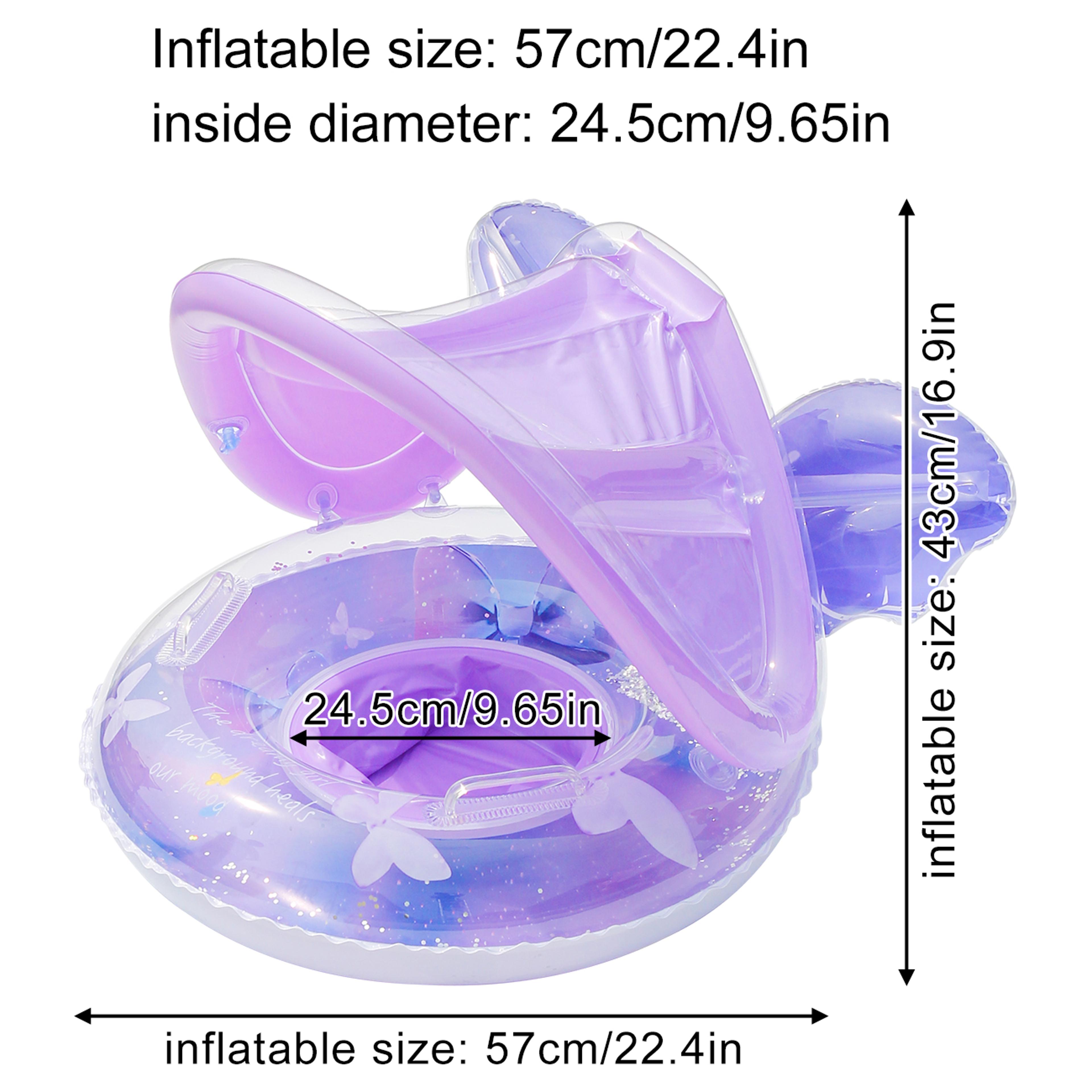 Canopy Pool Float Ring Inflatable Swim Tube For Summer Water Fun 5