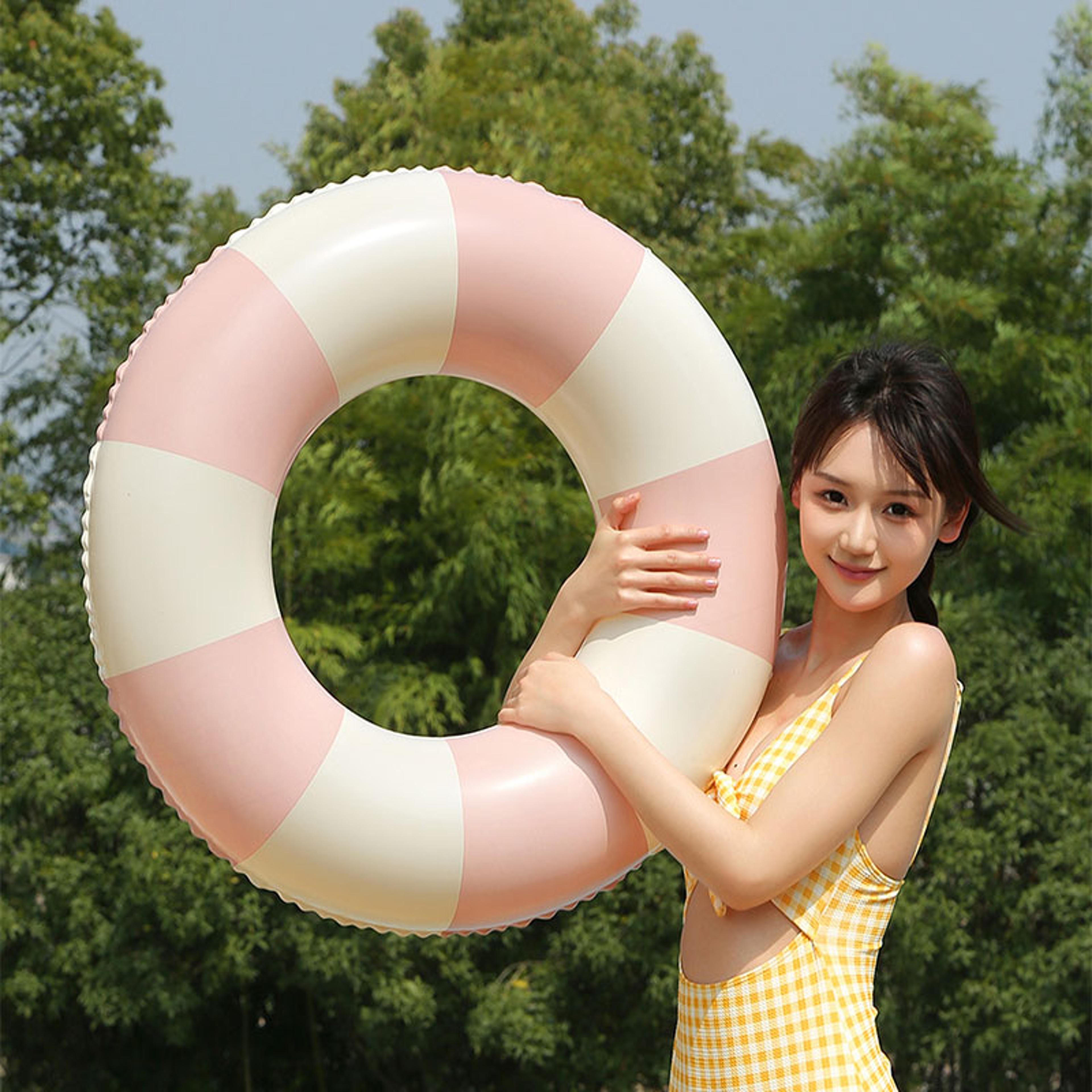 Inflatable Swimming Ring Adult Pool Float For Beach And Pool Fun 4