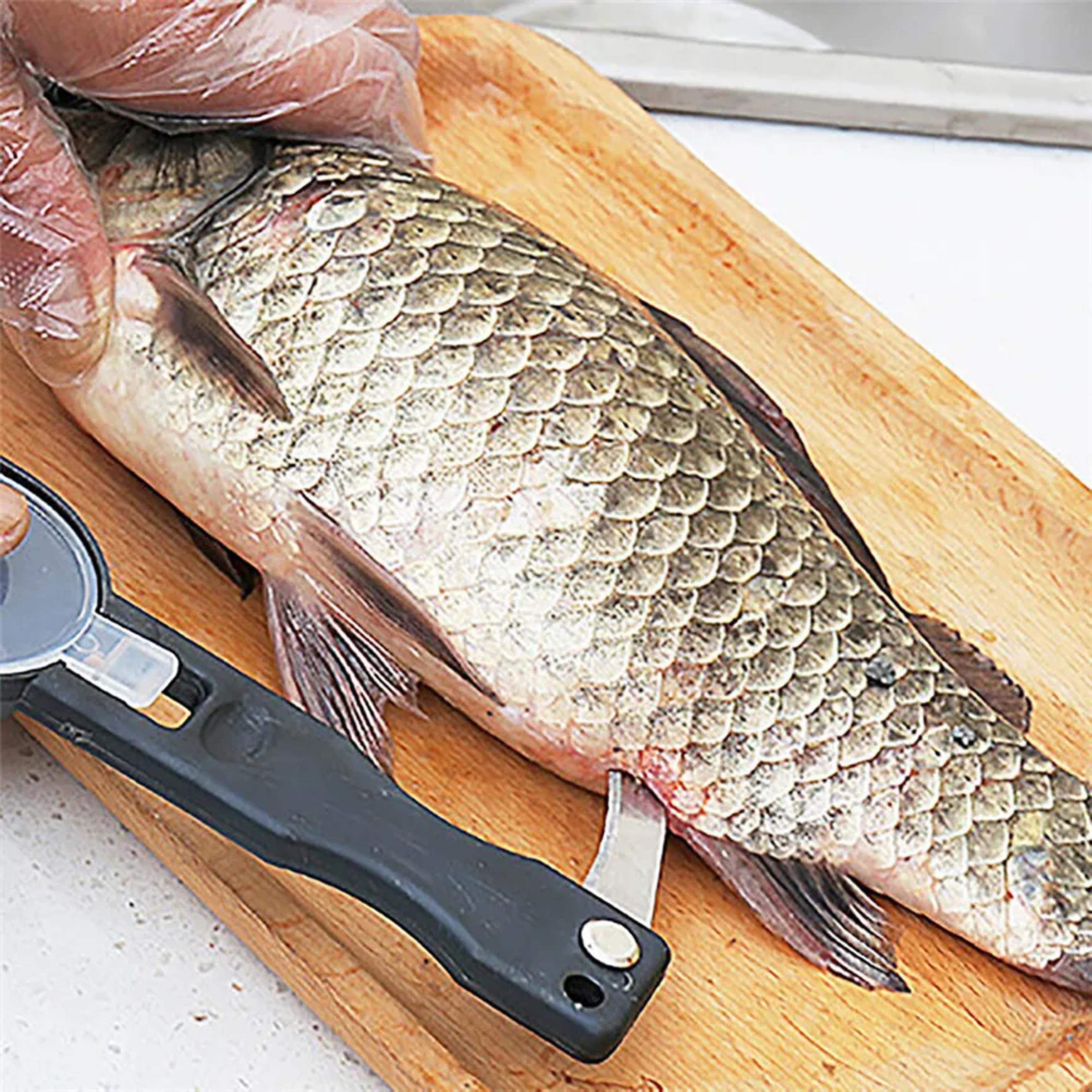Fish Scale Remover Scraper With Vegetable Peeler Folding Cleaning Knife 2