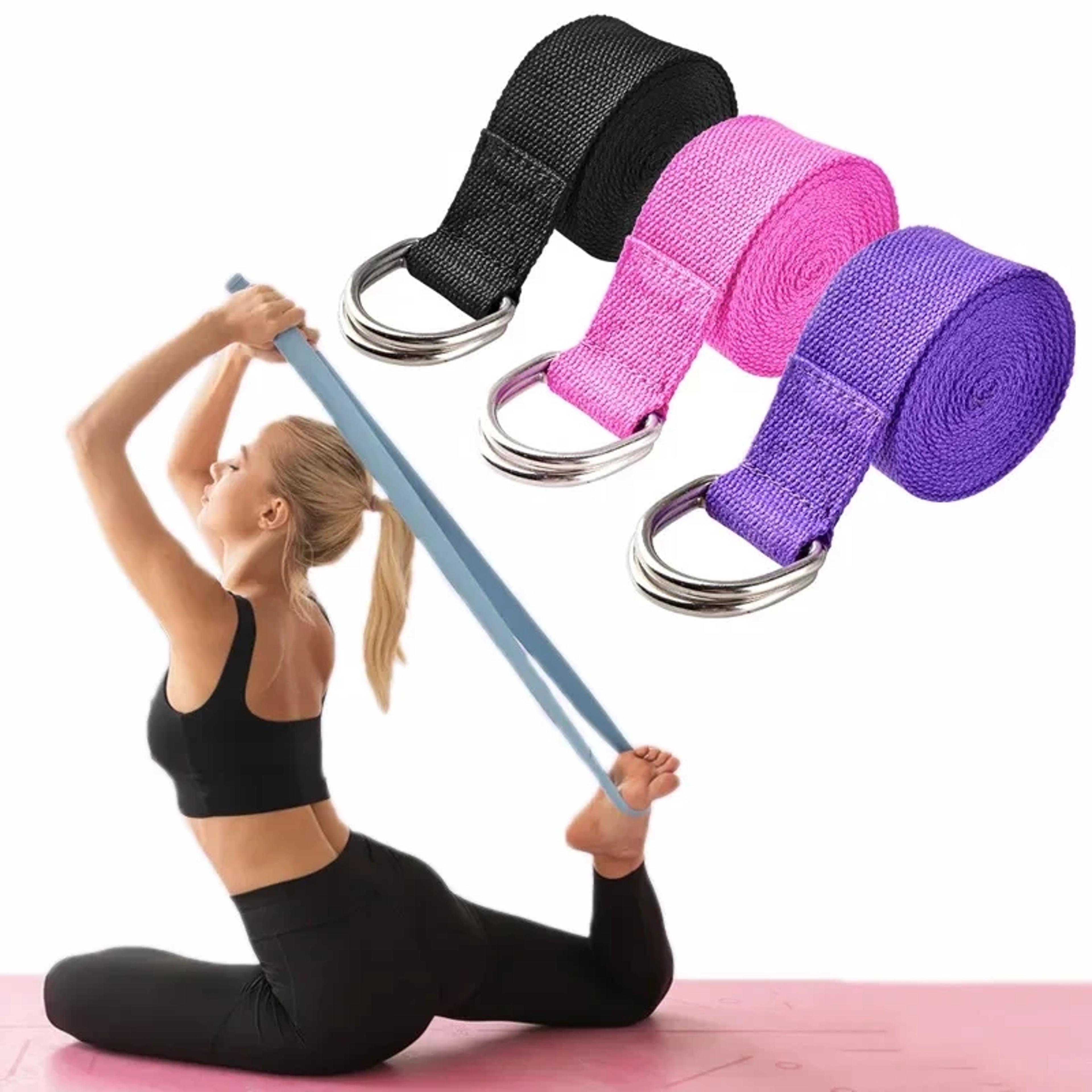 Cotton Yoga Strap With D Ring For Stretching And Flexibility 0