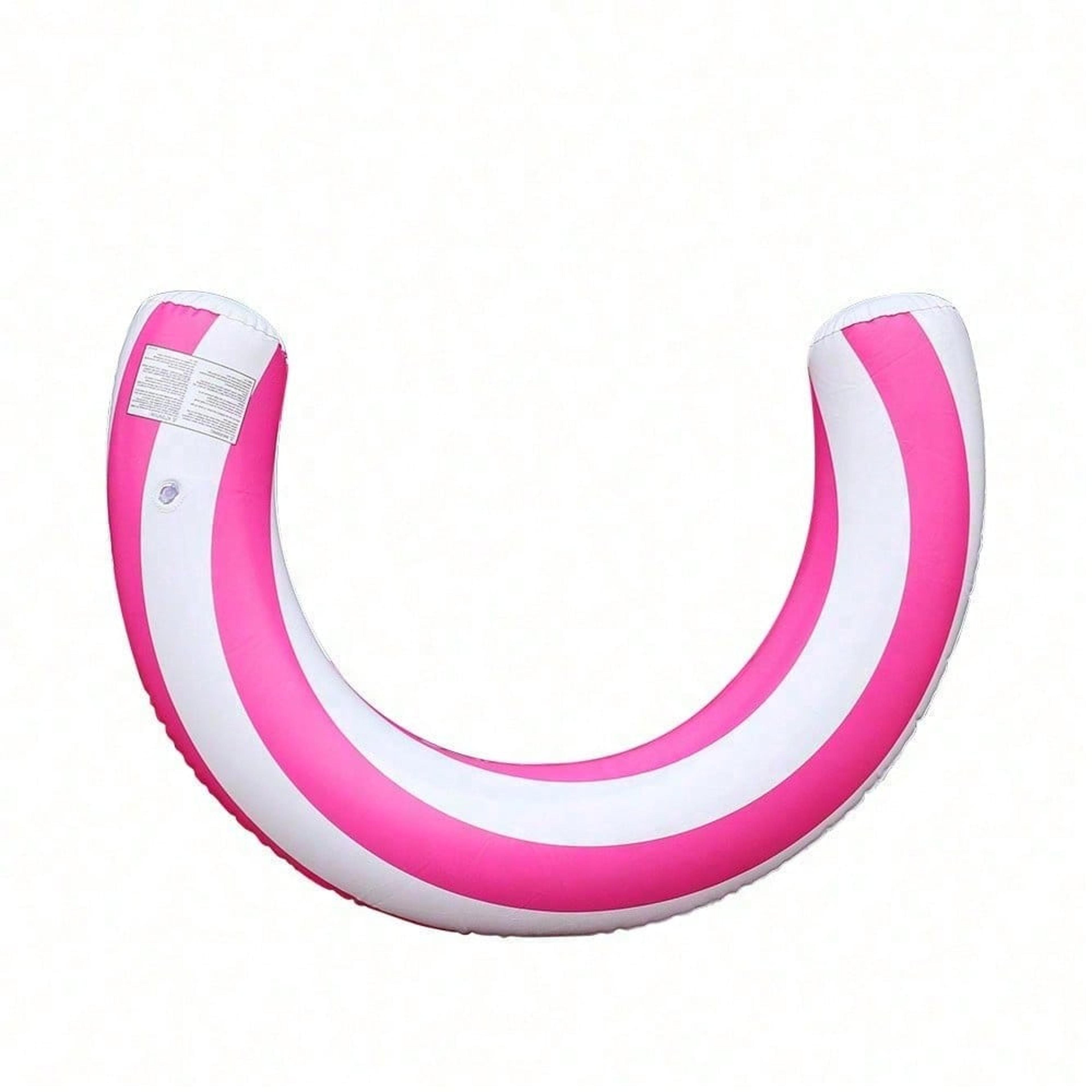 Large Inflatable Pool Float Mat Curved Striped Water Lounger For Summer Swimming 6