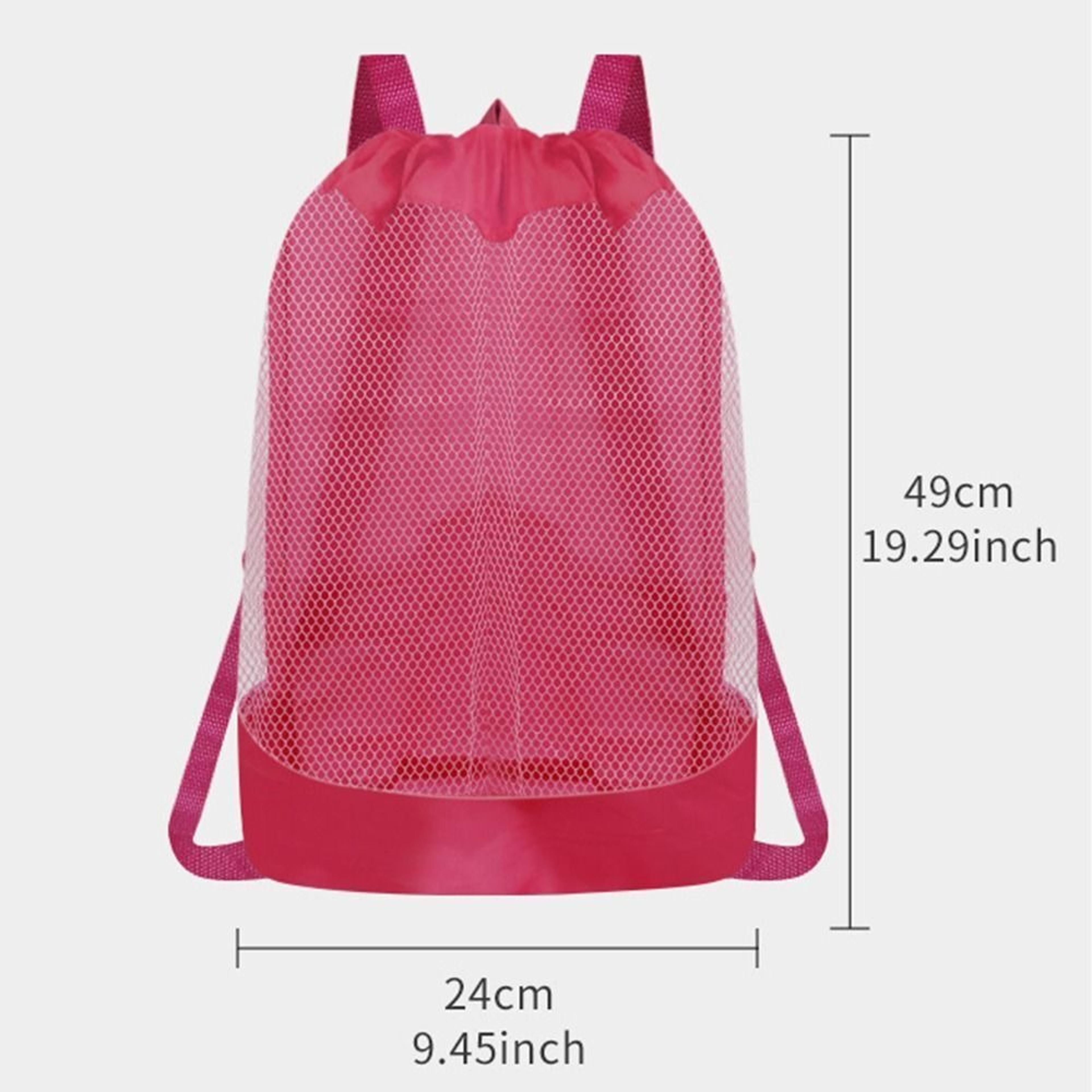 Portable Mesh Swimming Backpack Large Capacity Beach Storage Bag 5