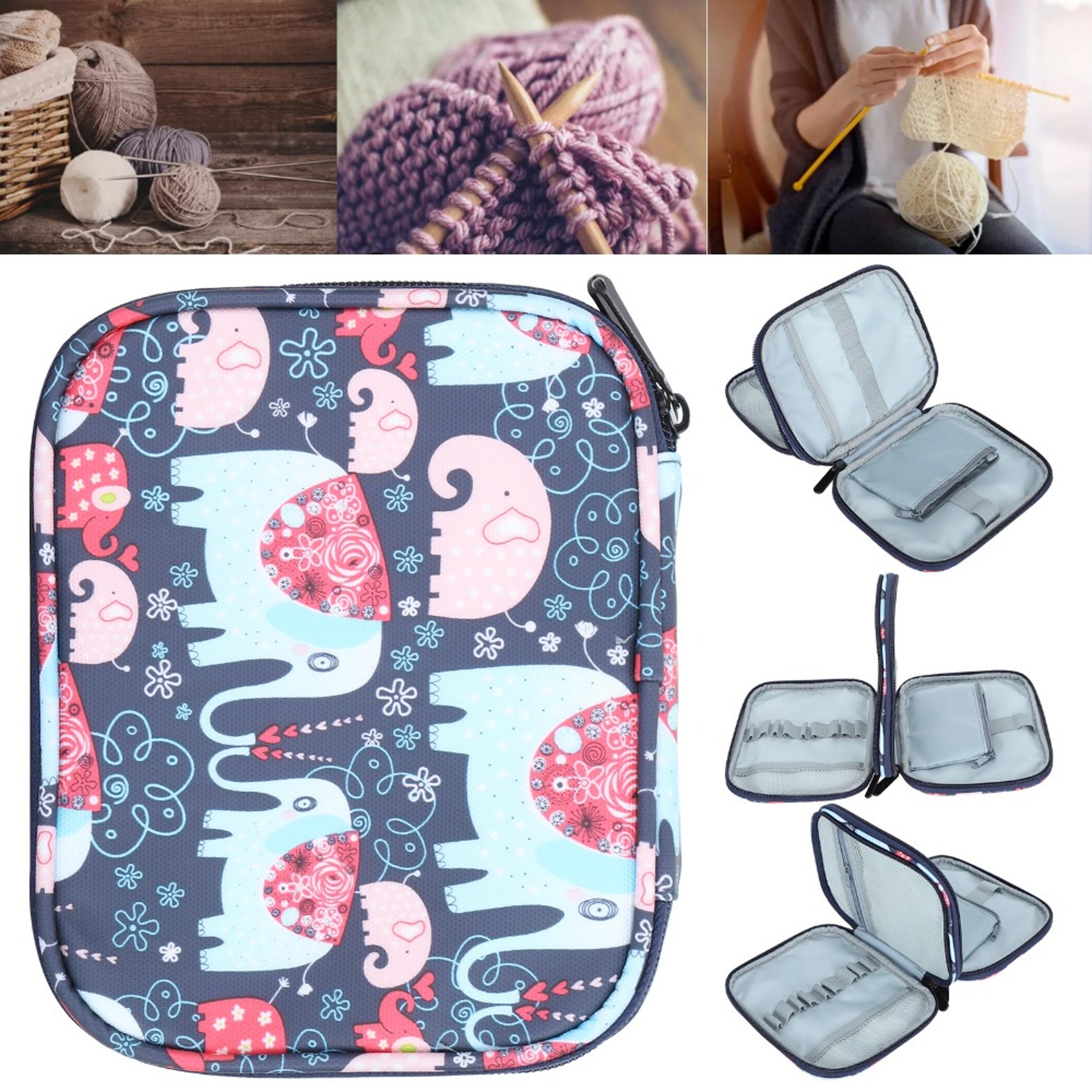 Portable Crochet Bag Double Sided Zipper Hook Case Storage Organizer For Knitting Accessories 4