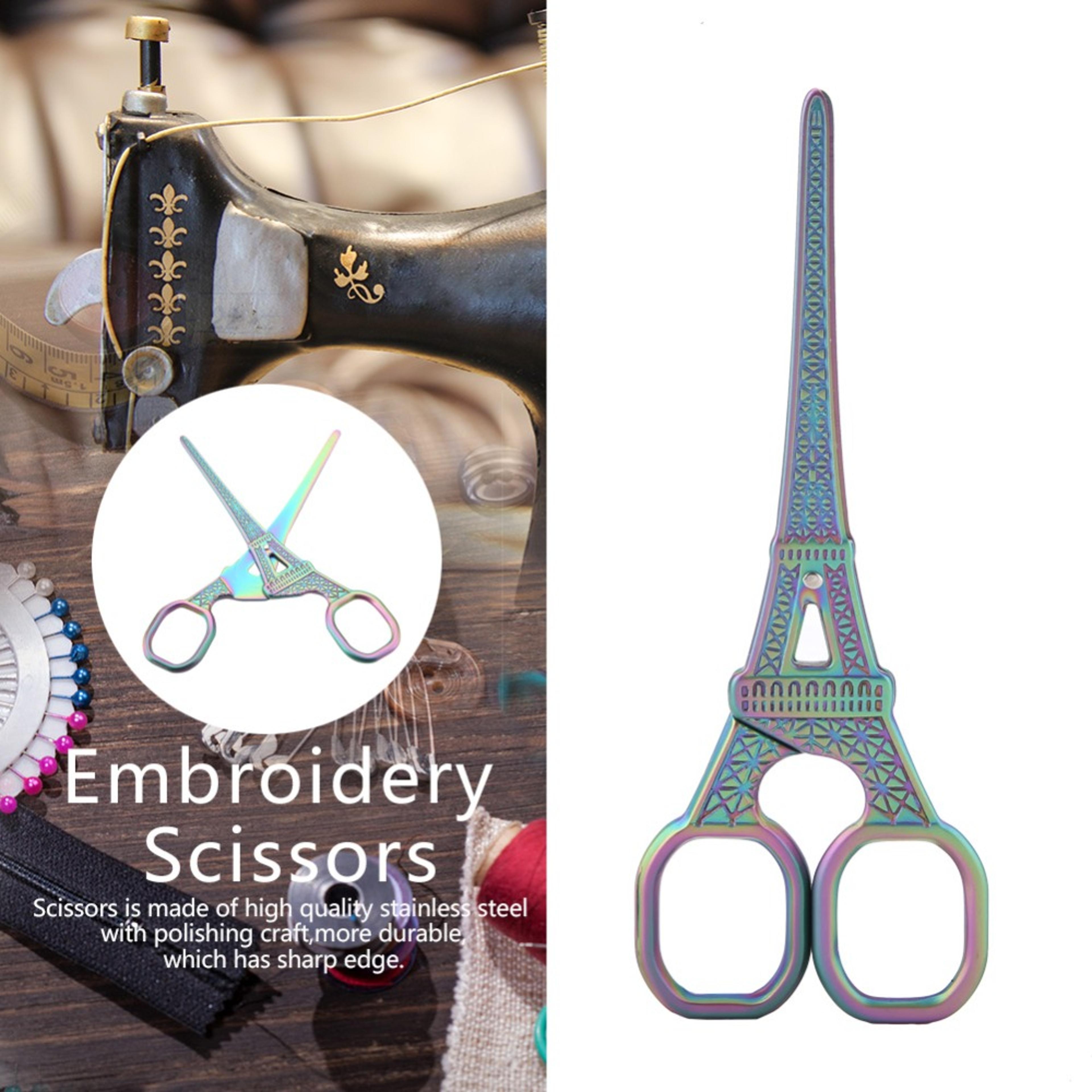 Vintage Eiffel Tower Embroidery Scissors Stainless Steel Craft Tool 4