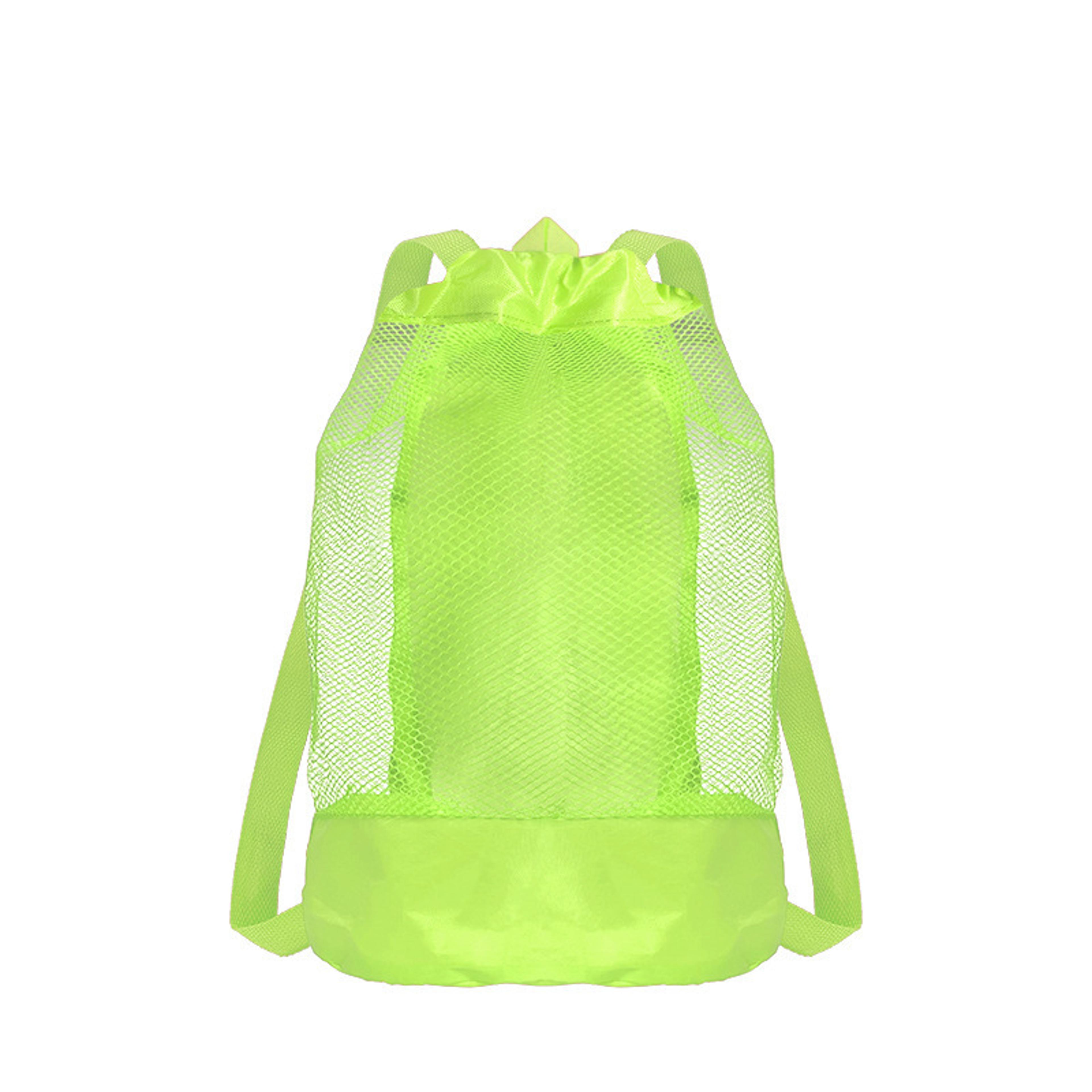 Lightweight Drawstring Mesh Beach Bag Starfish Bubble Design Swim Gear Storage Backpack For All 7