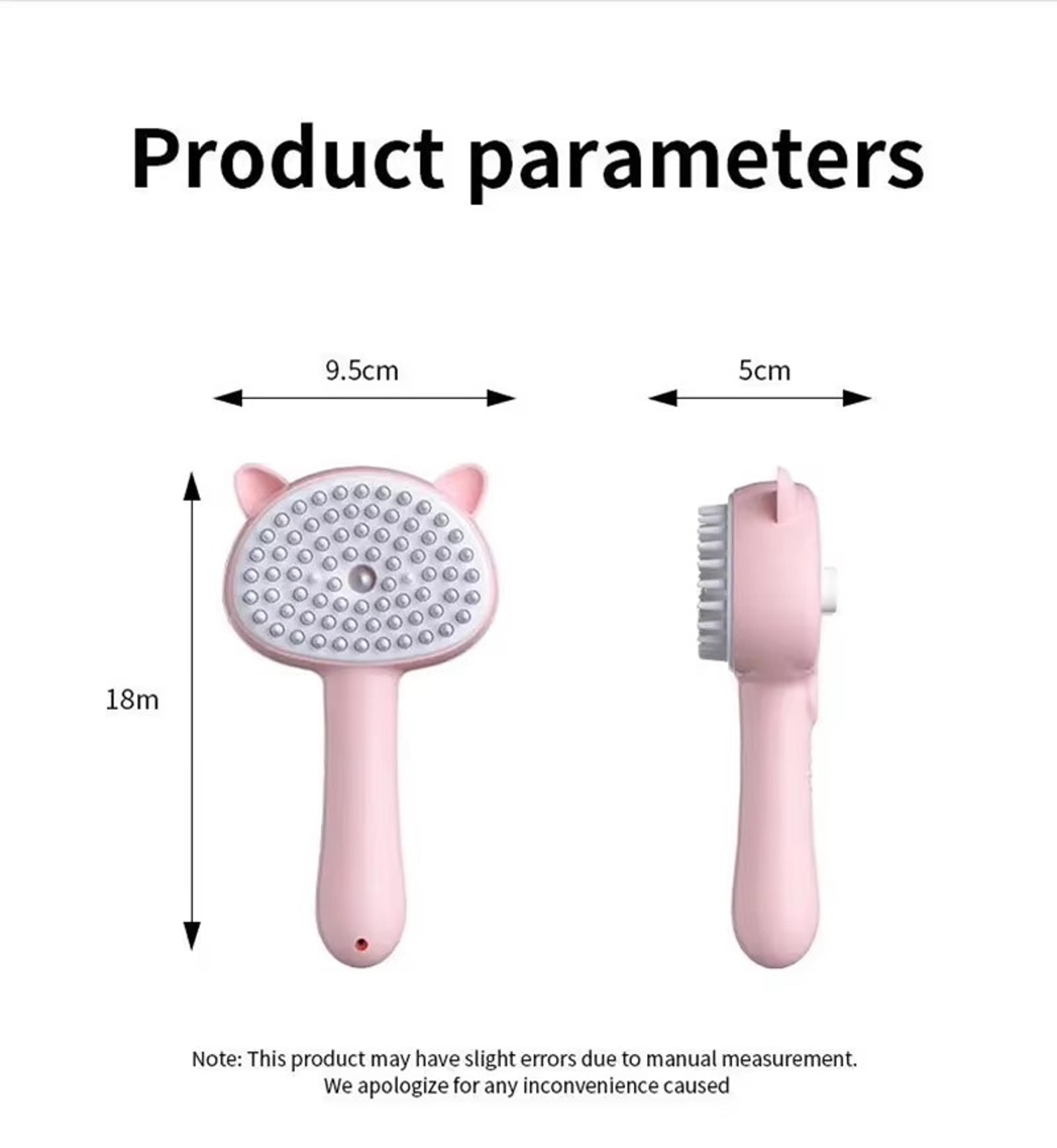 Mist Care Pet Spray Grooming Brush For Shedding And Detangling 5