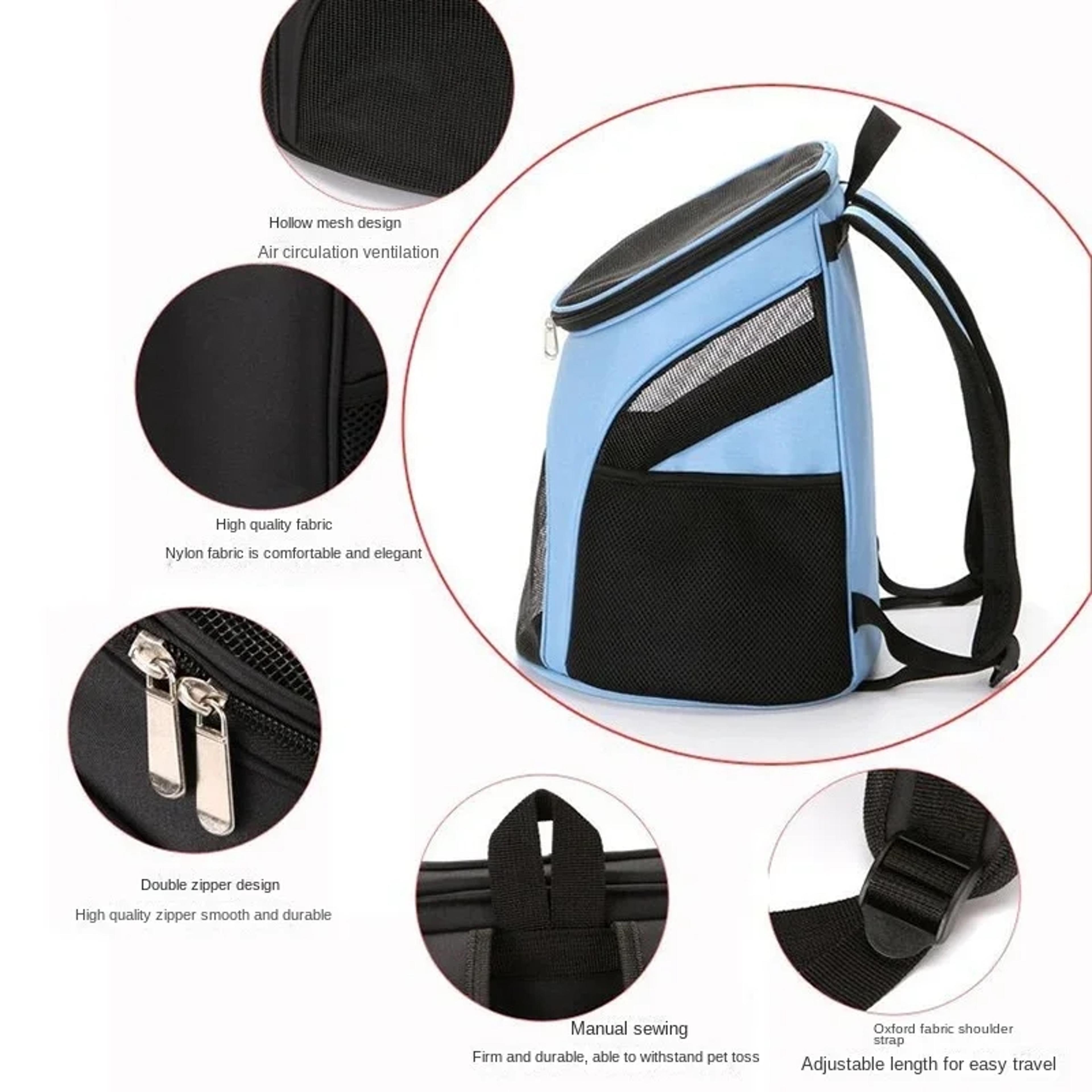 Foldable Breathable Cat Carrier Backpack For Comfortable Hands Free Travel 4