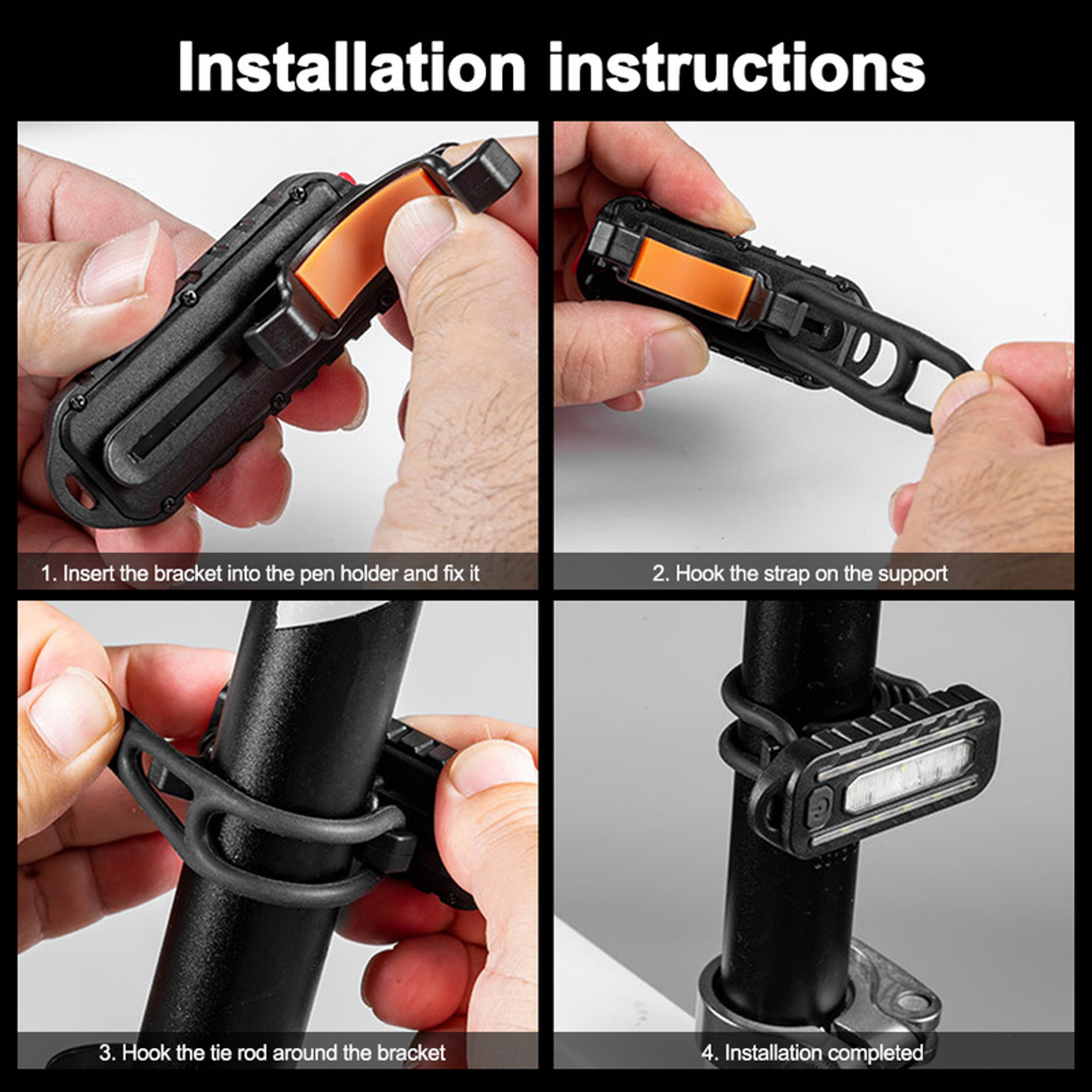 Rechargeable LED Safety Warning Light With Clip For Cycling And Outdoor Use 4