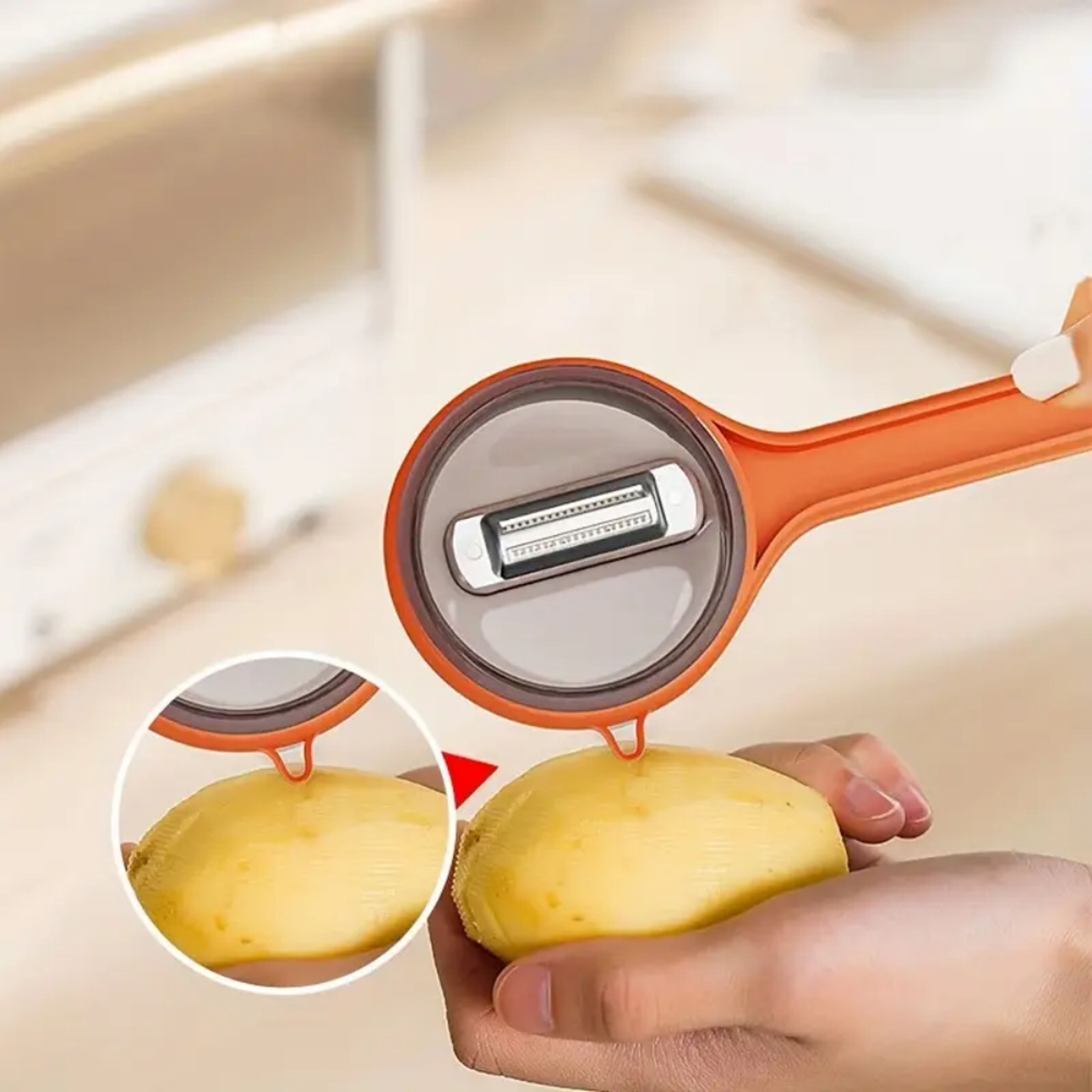 Mess Free Double Sided Vegetable Peeler With Storage Box 3