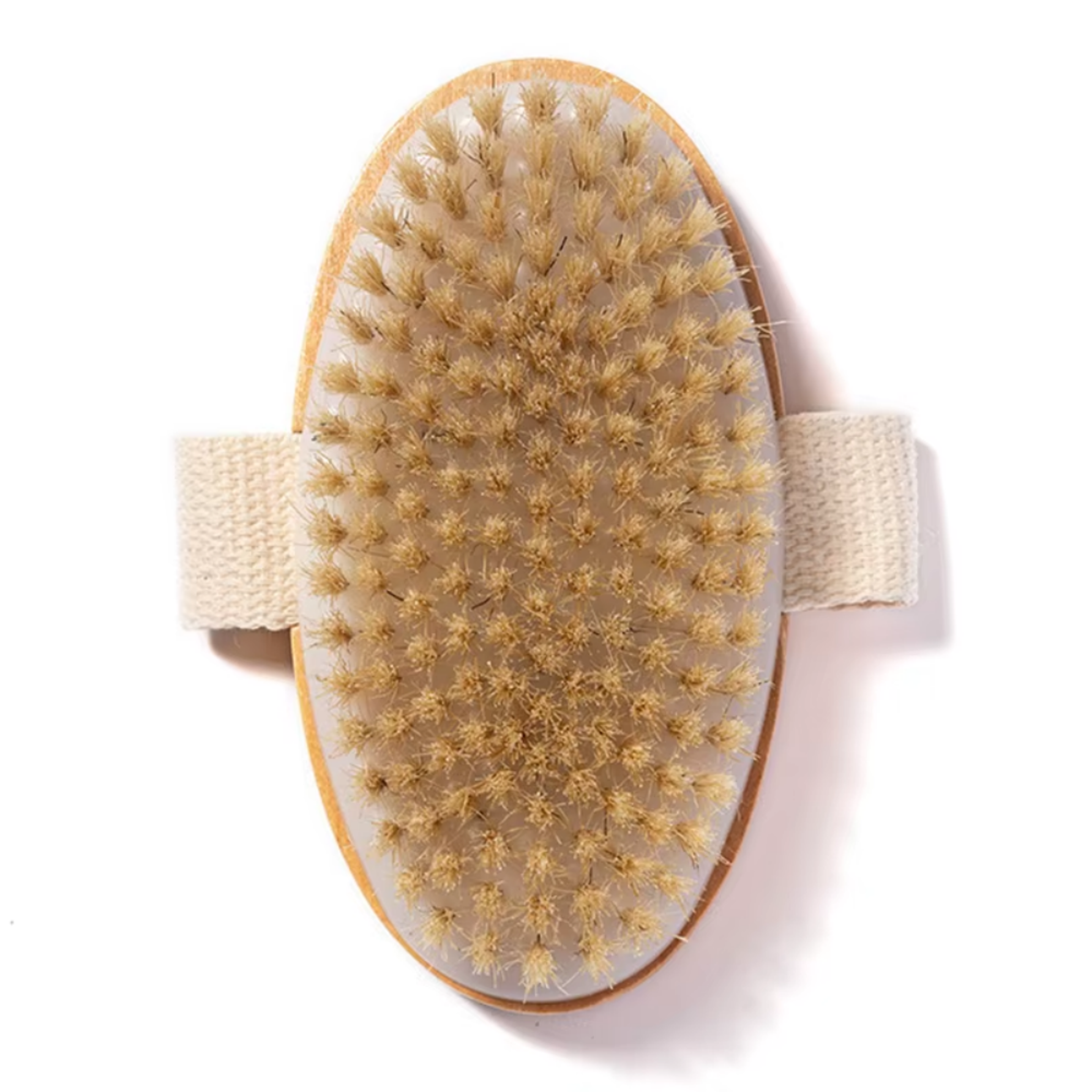 Natural Boar Bristle Body Brush With Bamboo Back Scrubber 6