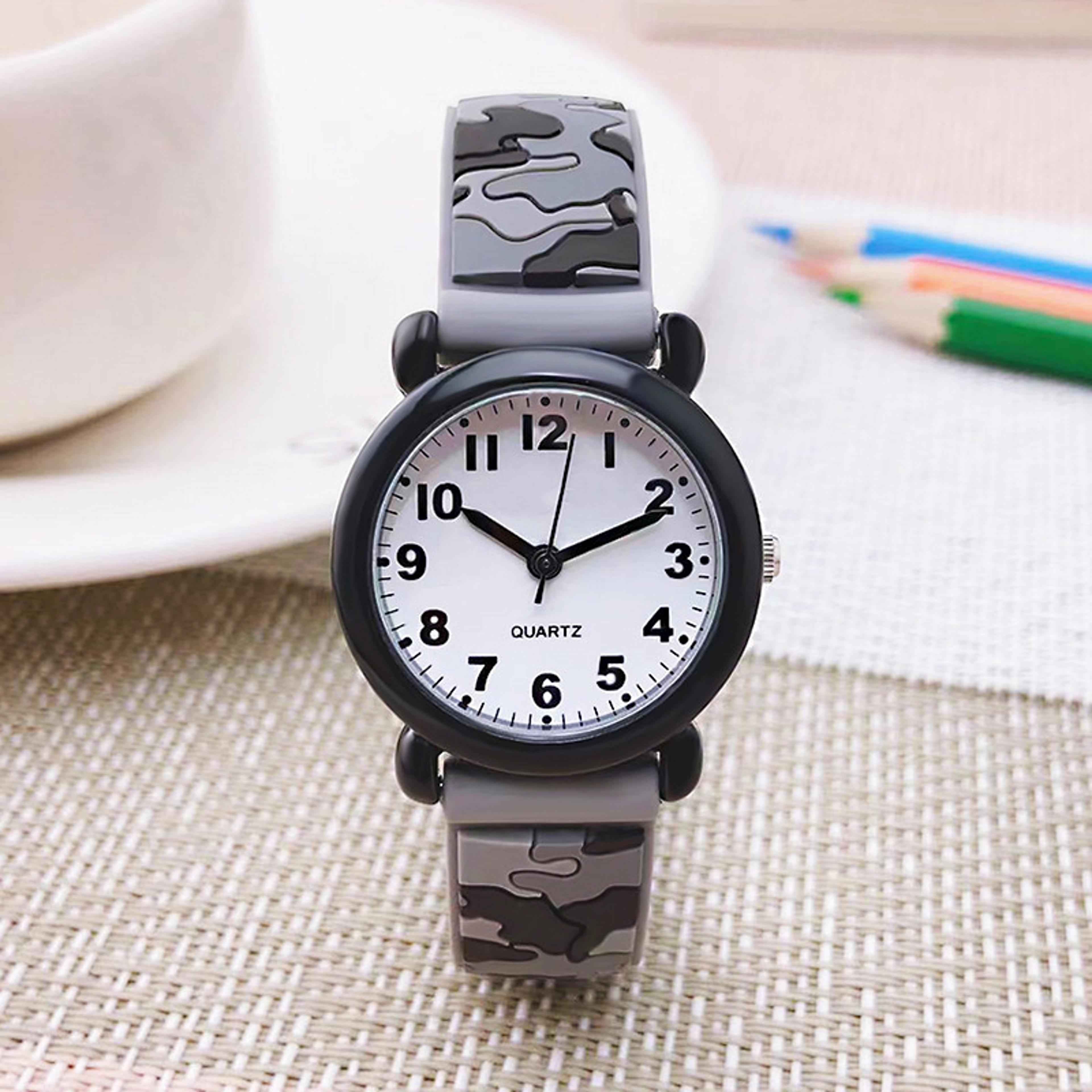 Camouflage Outdoor Sports Watch For Kids Boys Student Quartz Watch 4