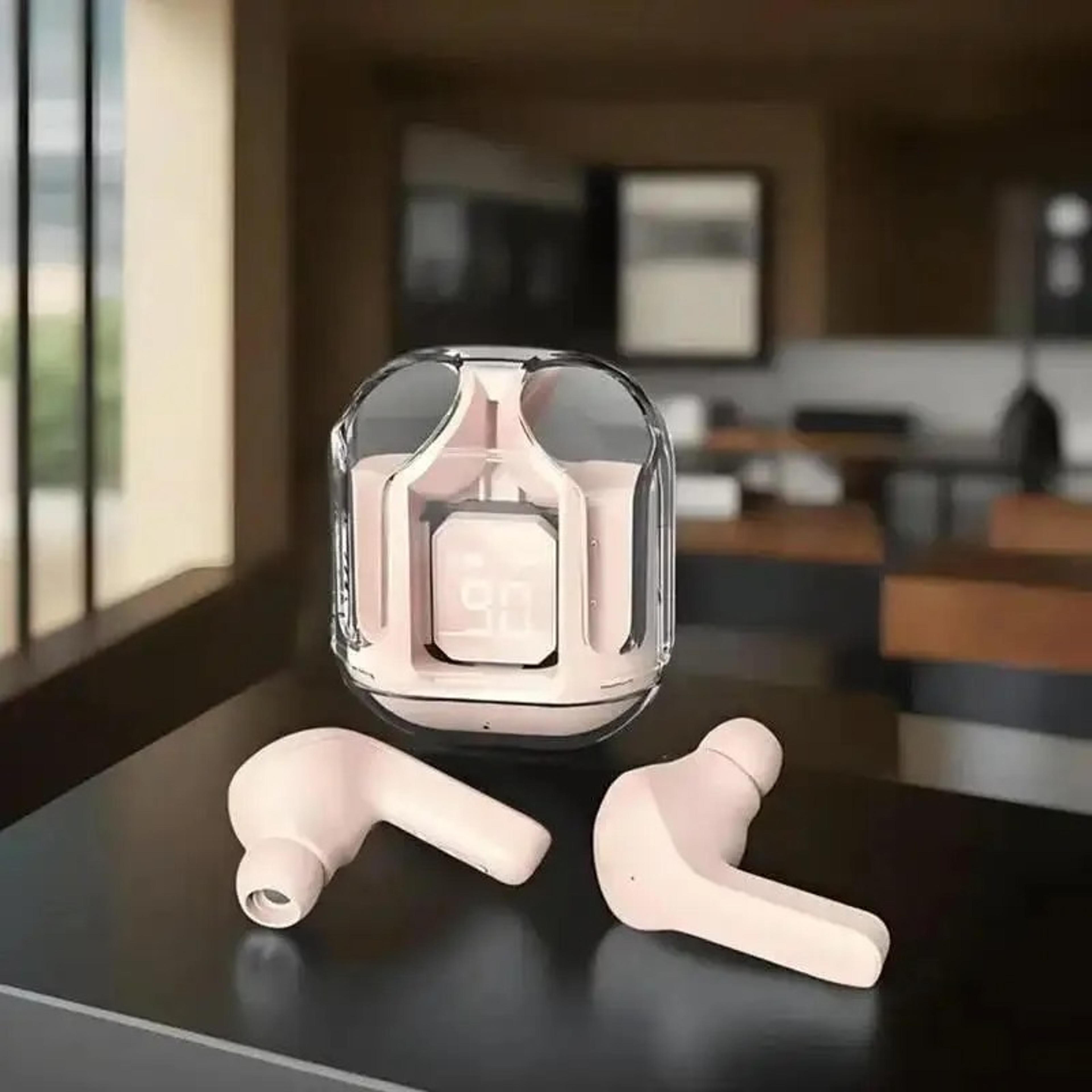 Transparent Wireless Bluetooth Earbuds With ENC Noise Reduction And Digital Display 1