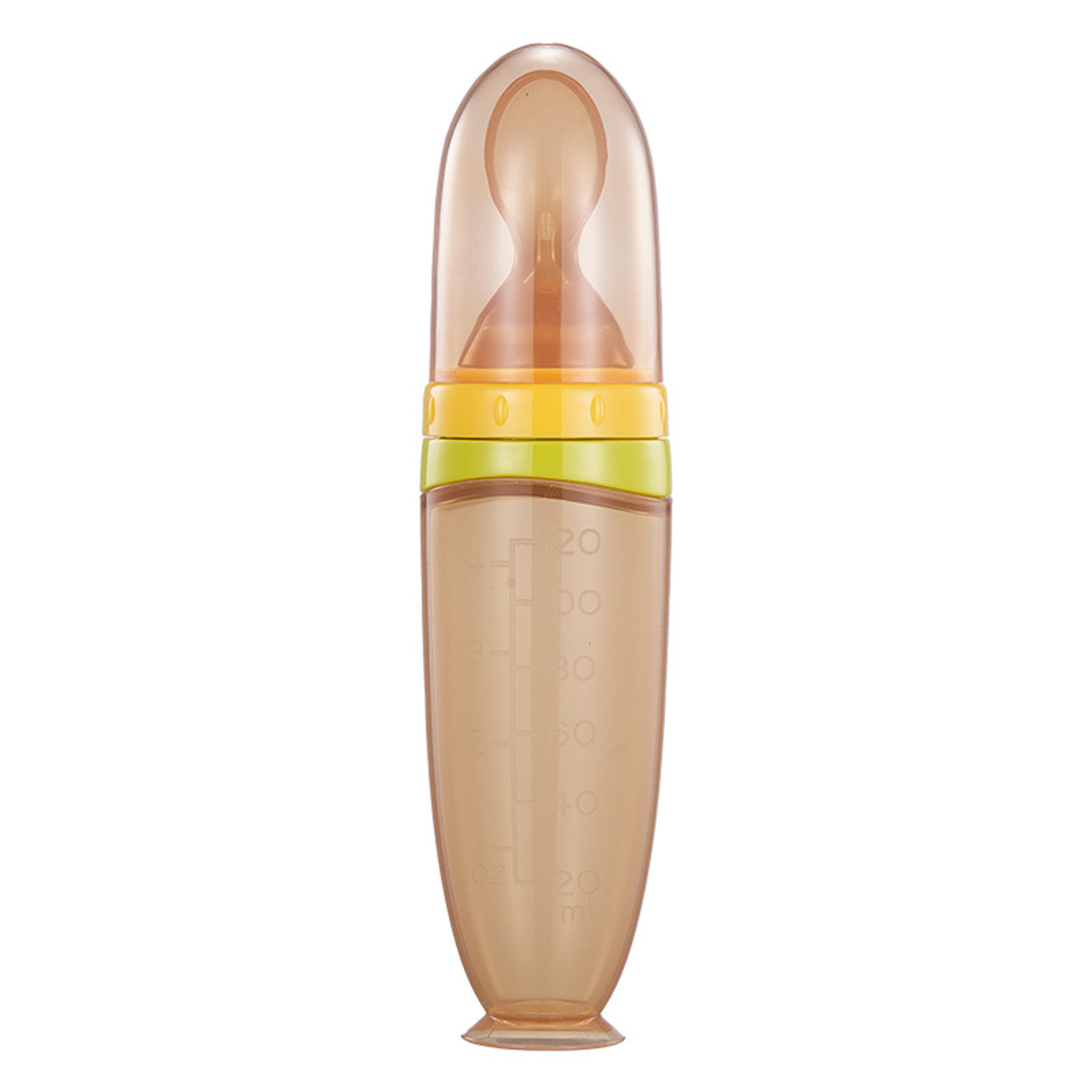 Silicone Baby Feeder Bottle With Dispensing Spoon For Easy Feeding 6