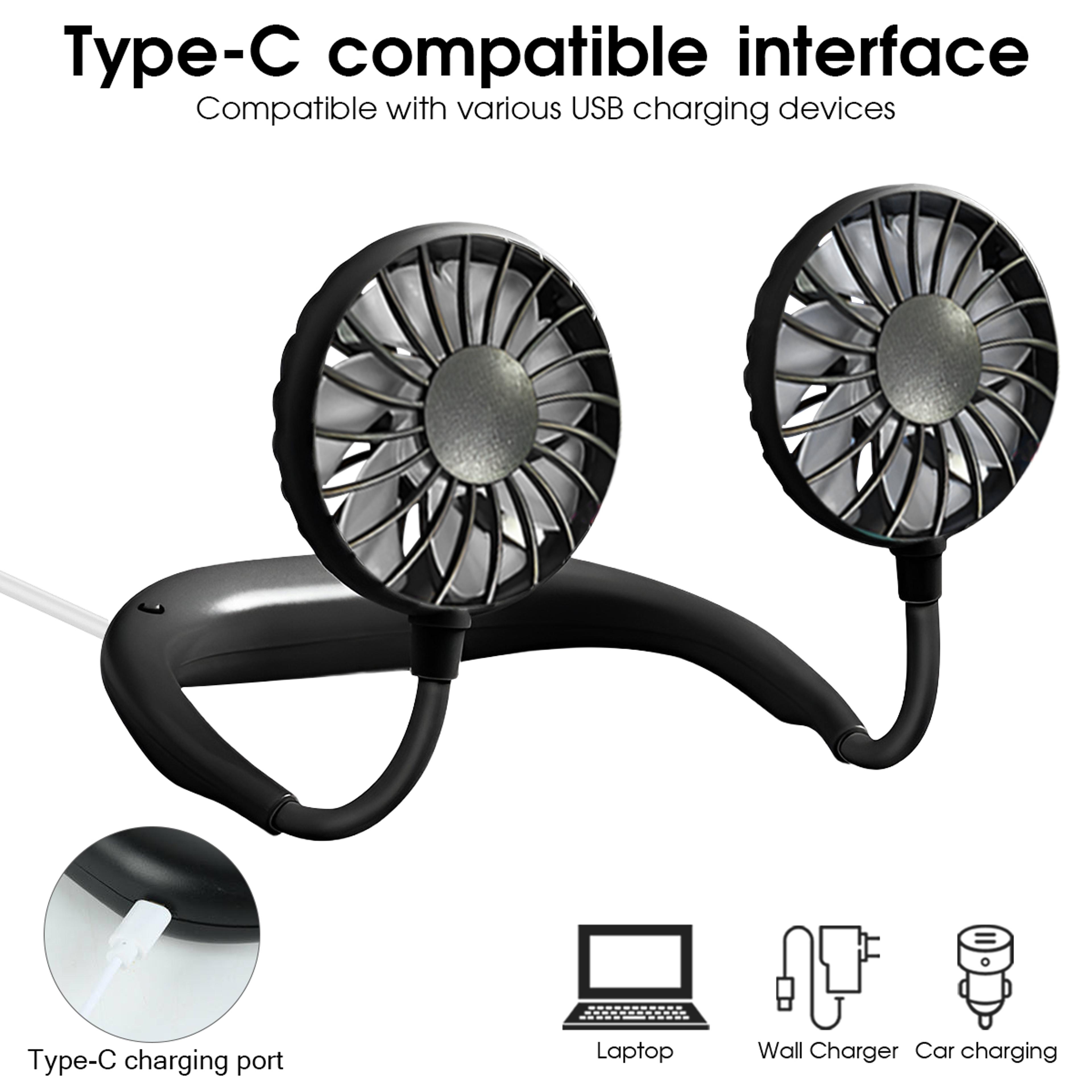 Rechargeable Neck Fan Hands Free Portable Personal Cooling Fan 5