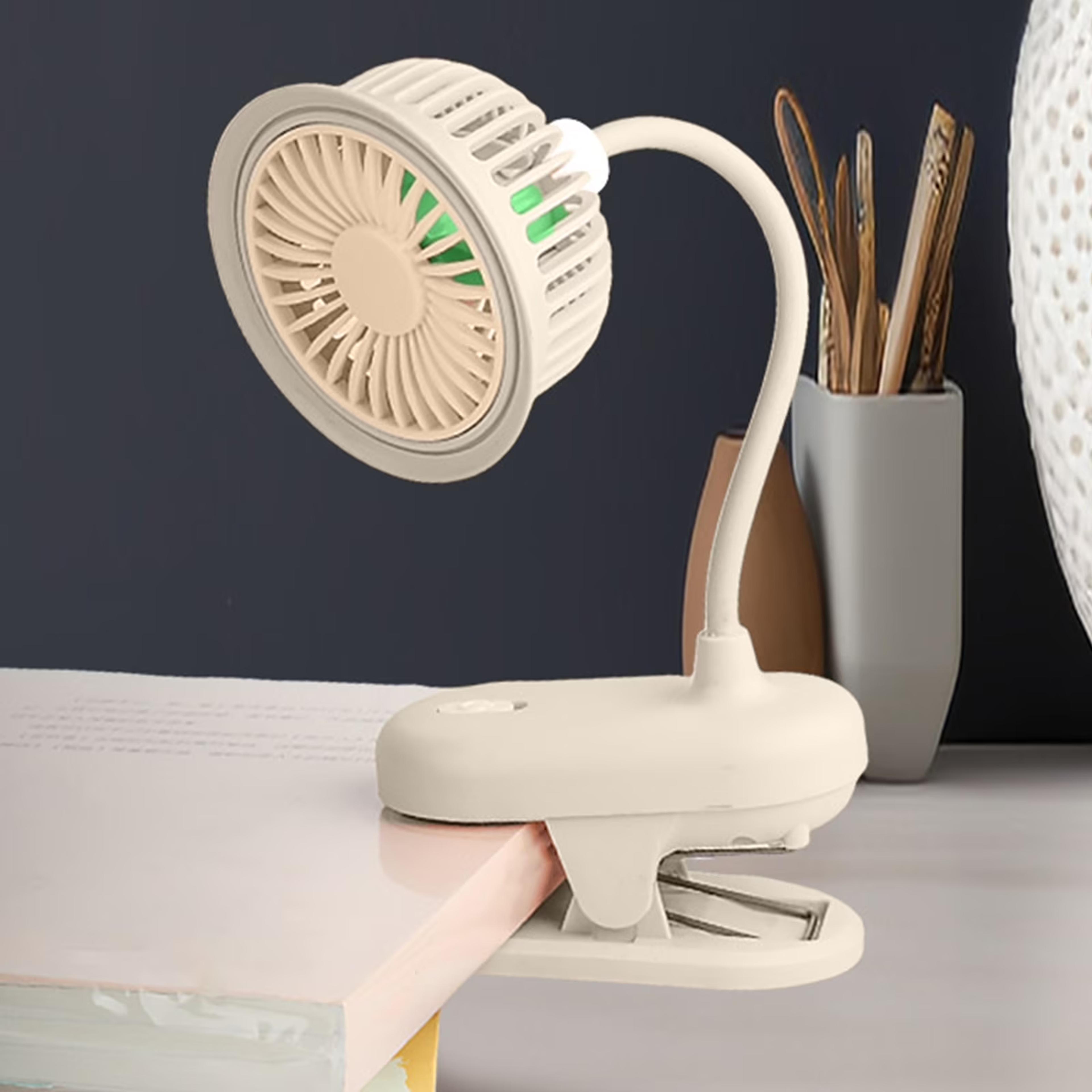 USB Rechargeable Clip On Mini Fan With Adjustable Strong Wind Portable Cooling Fan 5