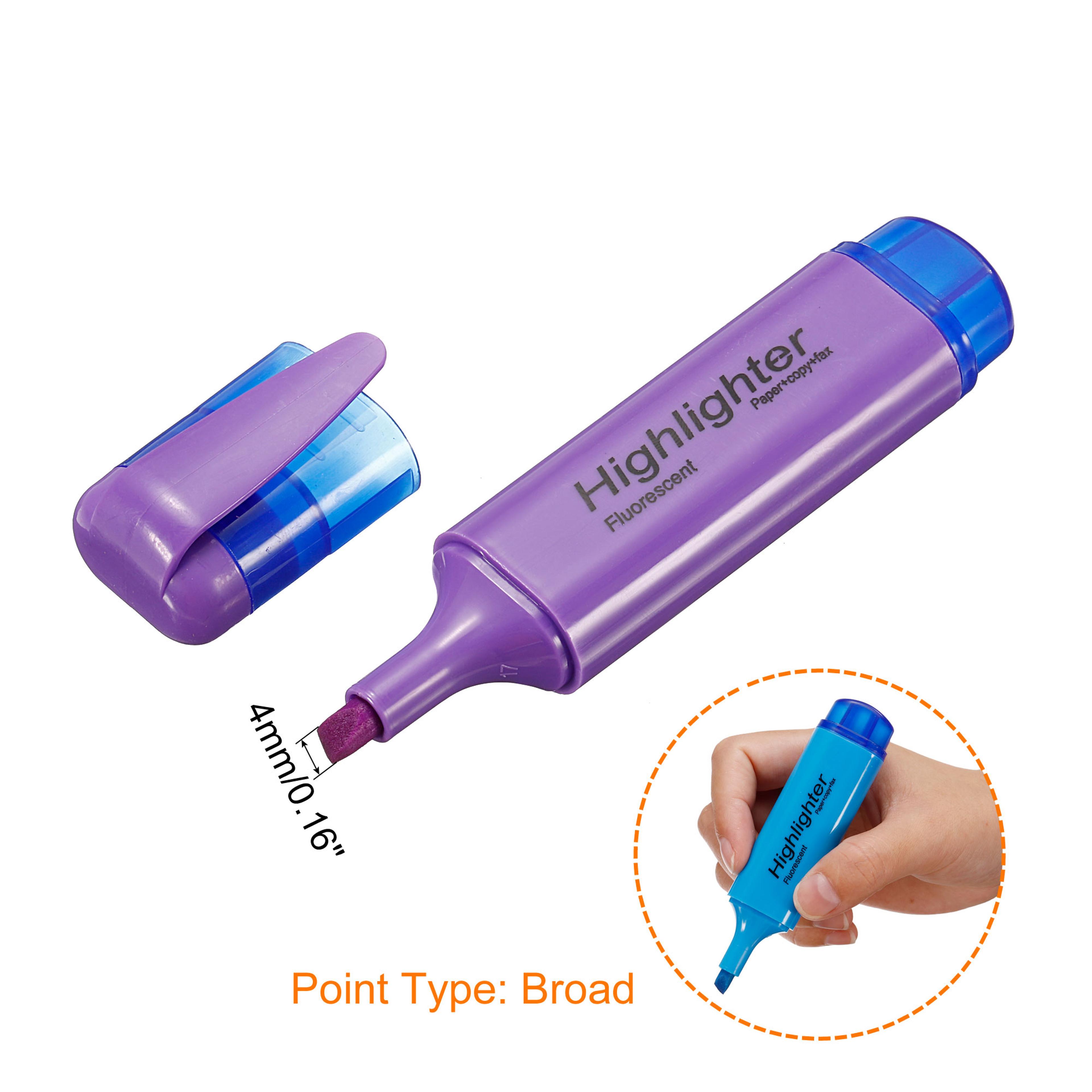 Fluorescent Highlighter Pens Broad Tip Markers For Art Notes And School Supplies 2