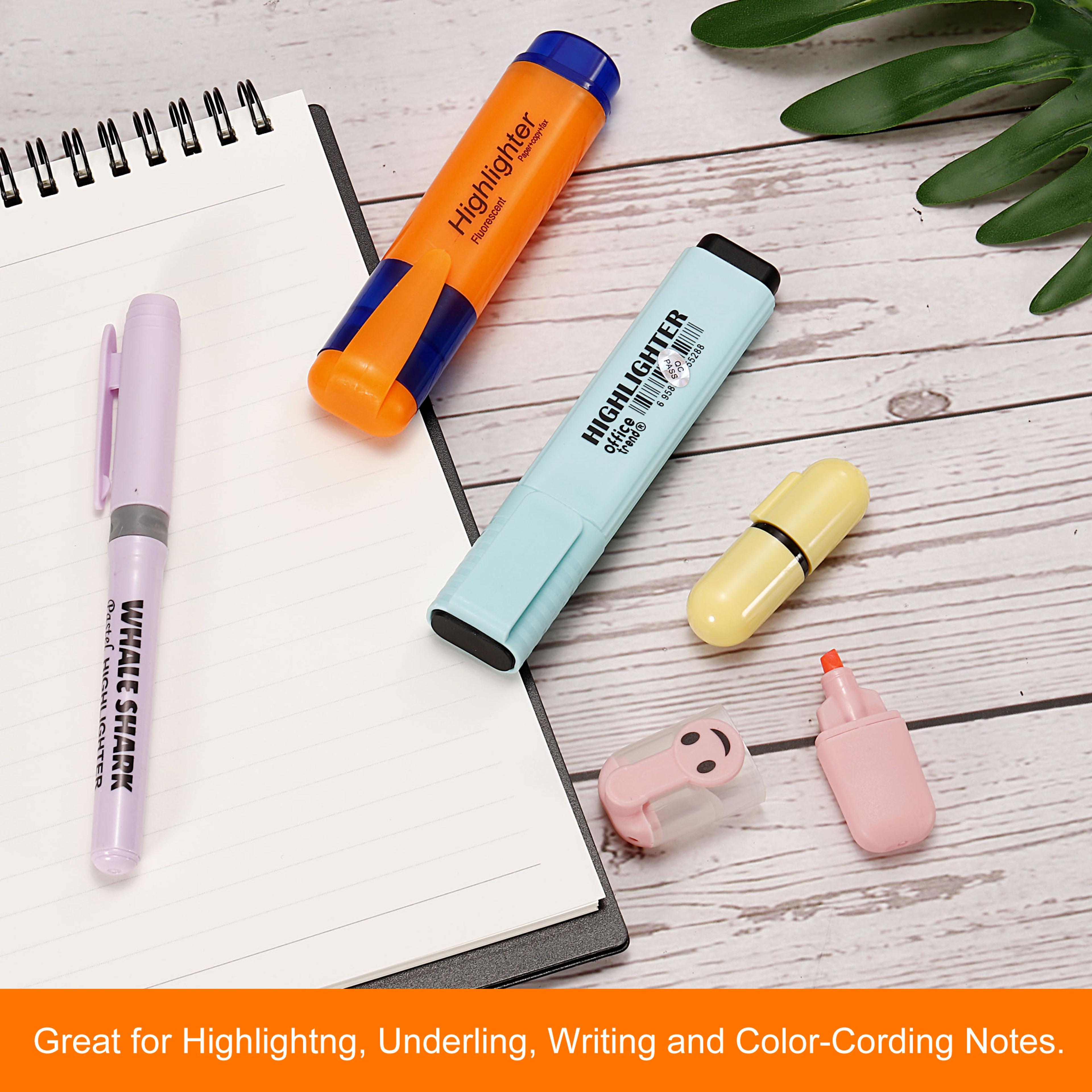 Fluorescent Highlighter Pens Broad Tip Markers For Art Notes And School Supplies 5