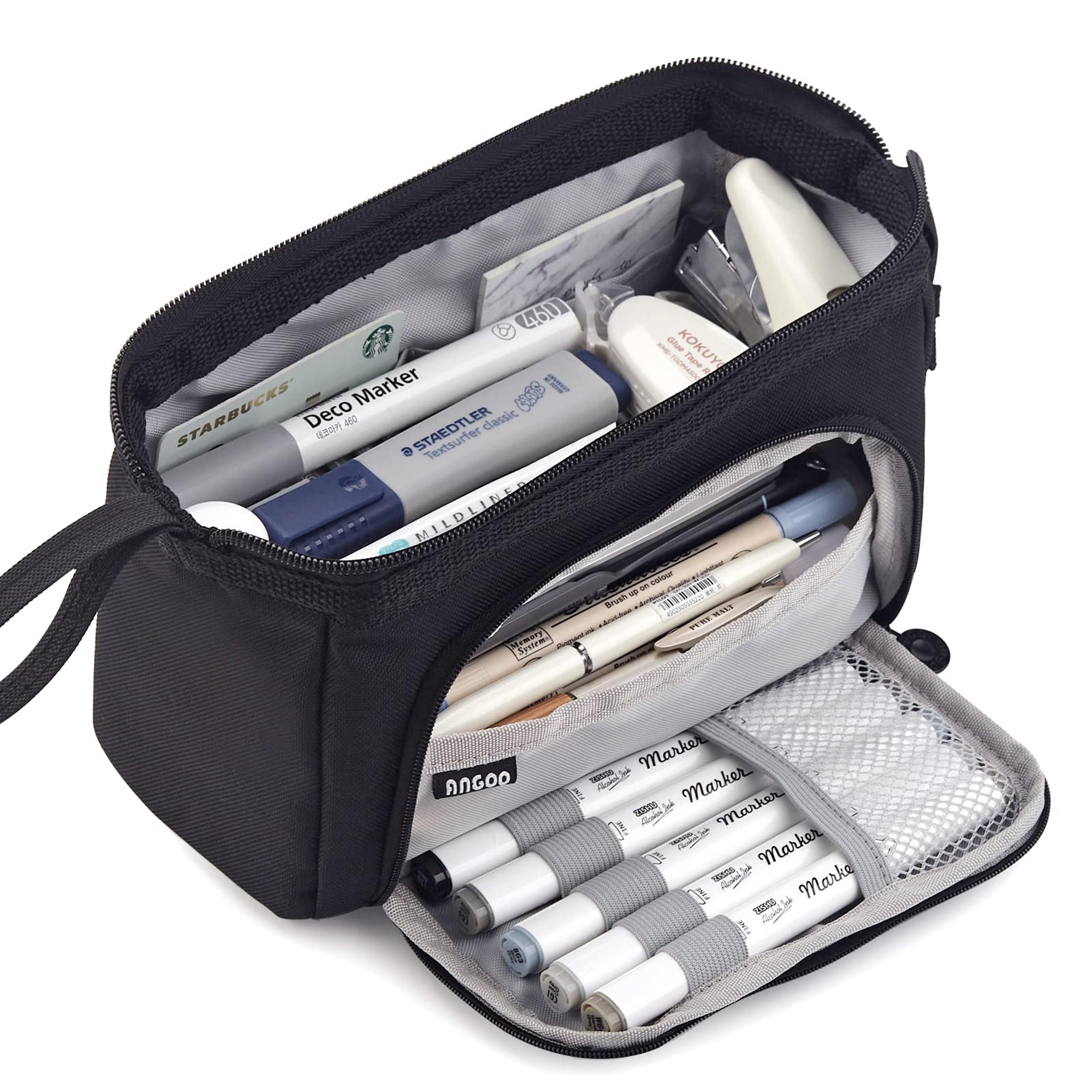 Large Capacity Pencil Case Organizer With Multiple Compartments For Students And Office 6