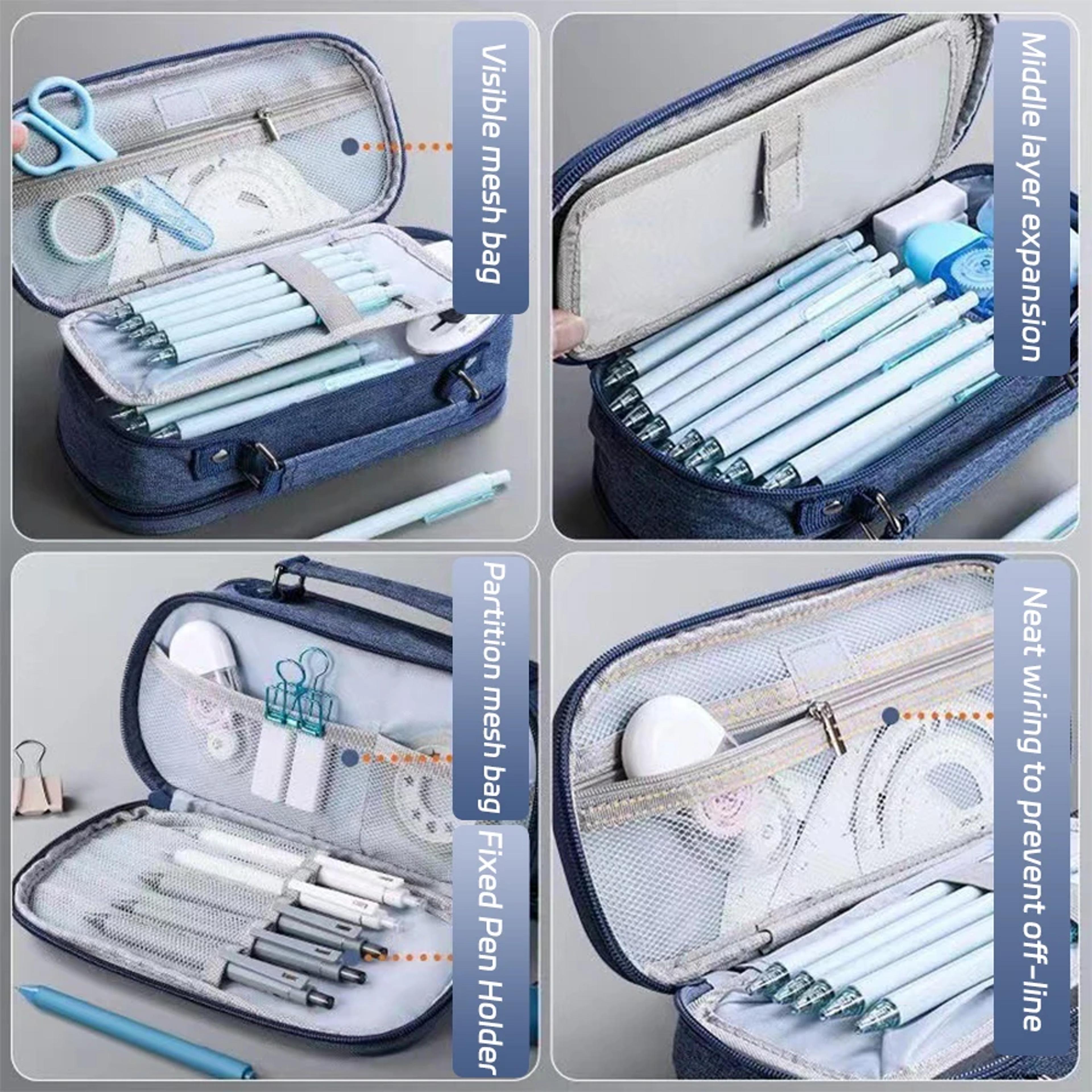 Large Capacity Pencil Case Multifunctional Stationery Bag For School Office 3