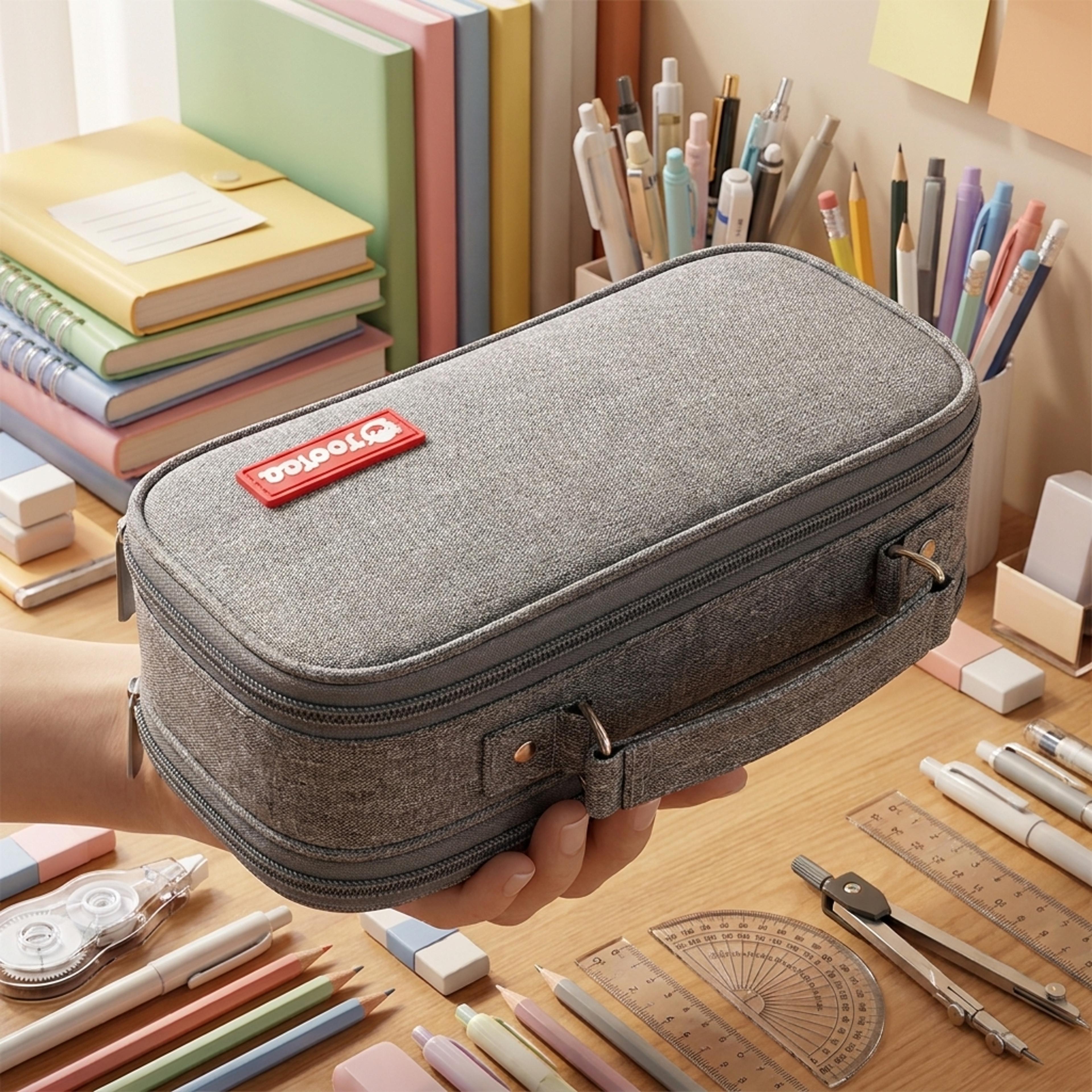Large Capacity Pencil Case Multifunctional Stationery Bag For School Office 8