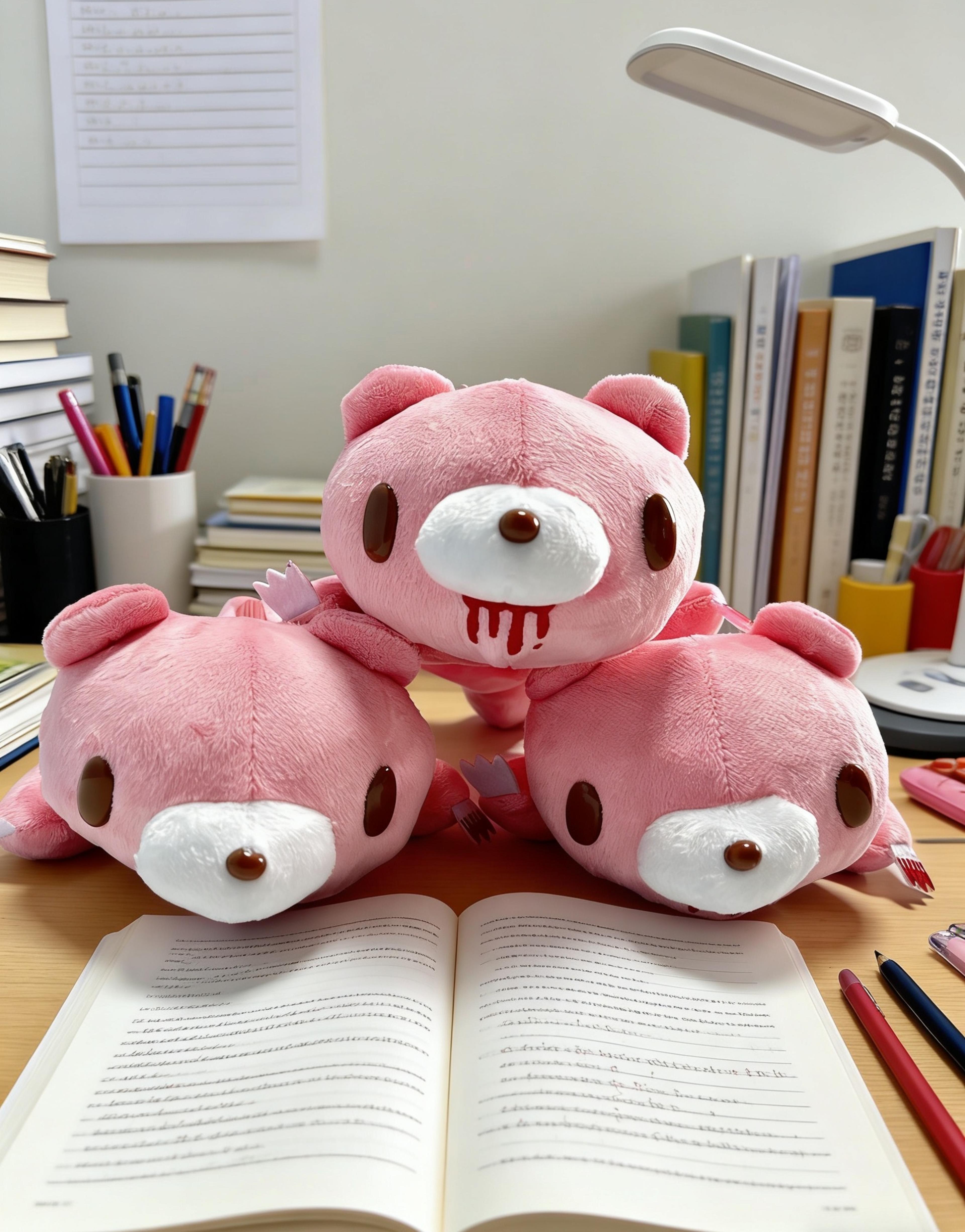 Bloody Bear Knitted Pencil Case Cute Crochet Makeup Bag Gothic Aesthetic Pouch 3