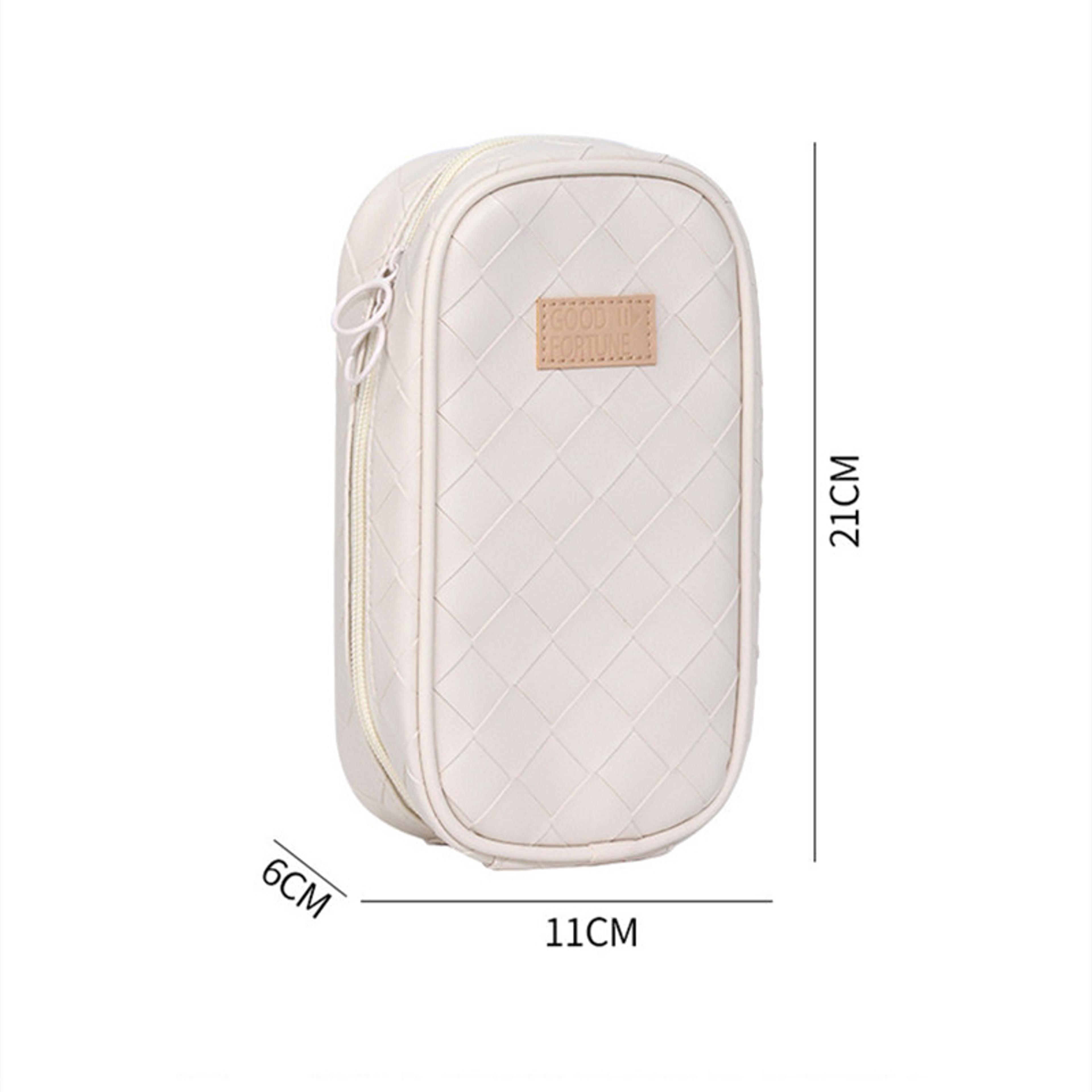 Large Capacity PU Leather Pencil Bag Organizer For Students And Office Supplies 1