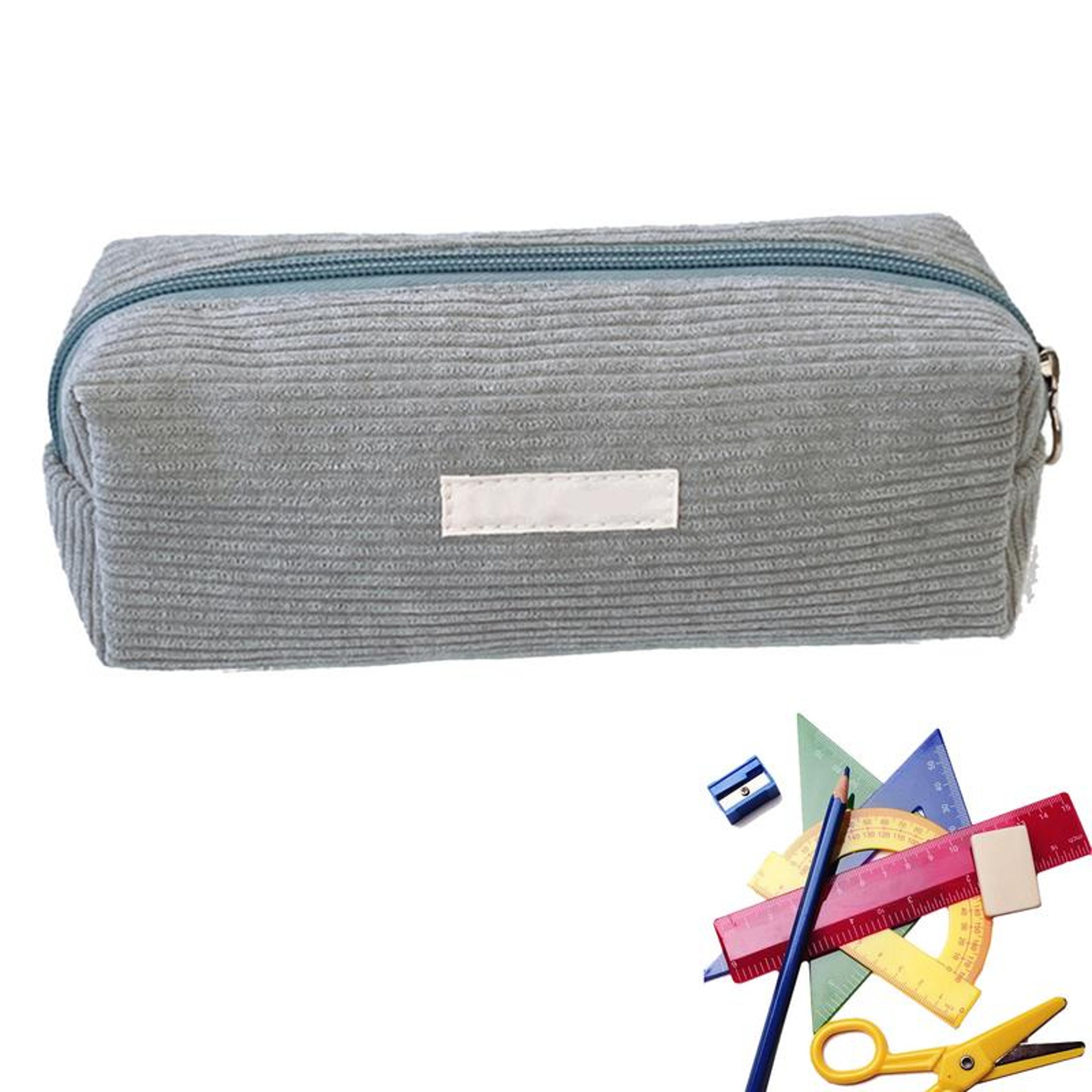 Large Capacity Canvas Pencil Bag Multifunctional Cute Pencil Case Organizer 2