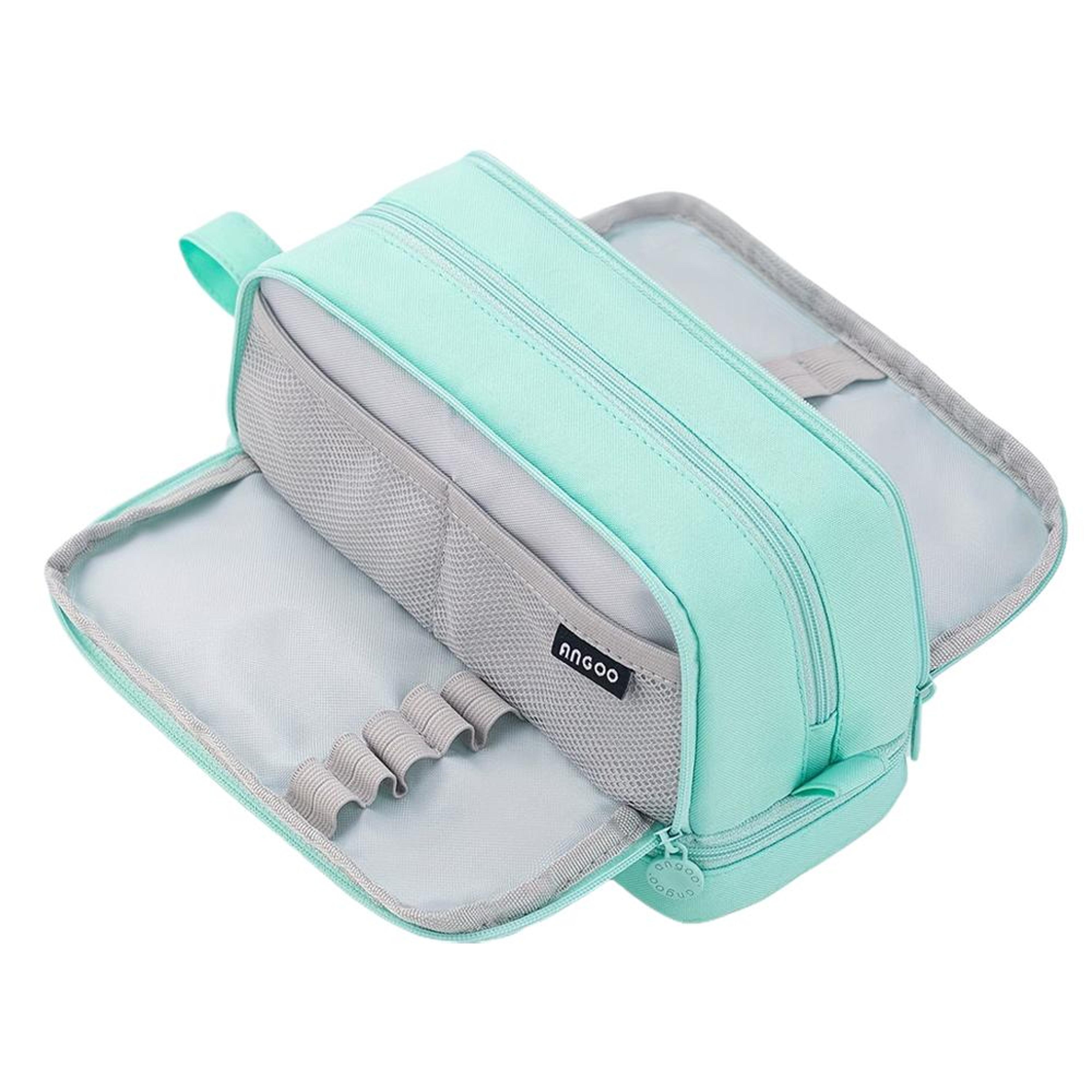 High Capacity Canvas Pencil Bag Layer Organizer Case For School Office And Travel 3