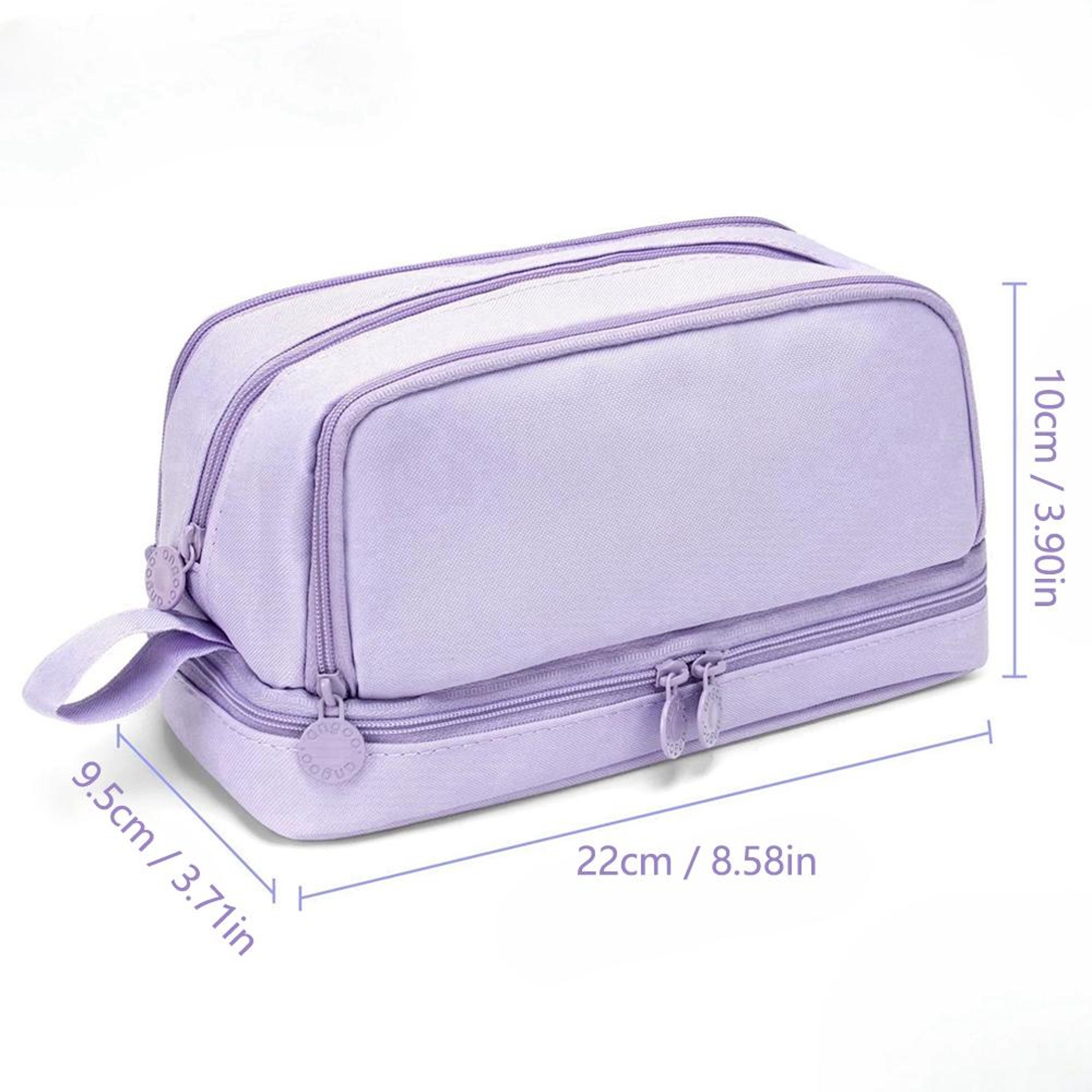 High Capacity Canvas Pencil Bag Layer Organizer Case For School Office And Travel 5
