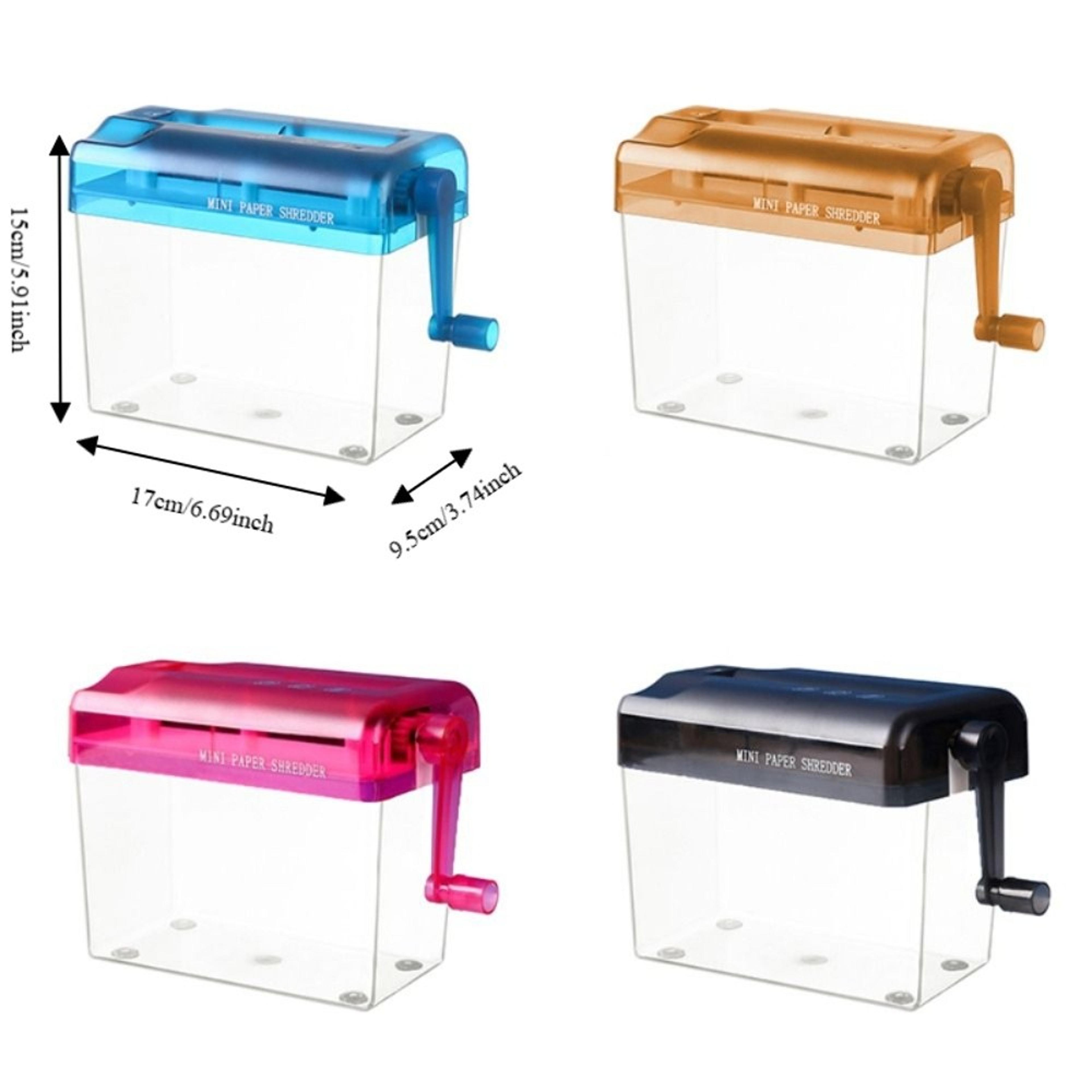 Mini Manual Paper Shredder Compact Hand Crank Document Destroyer For Home Office 5