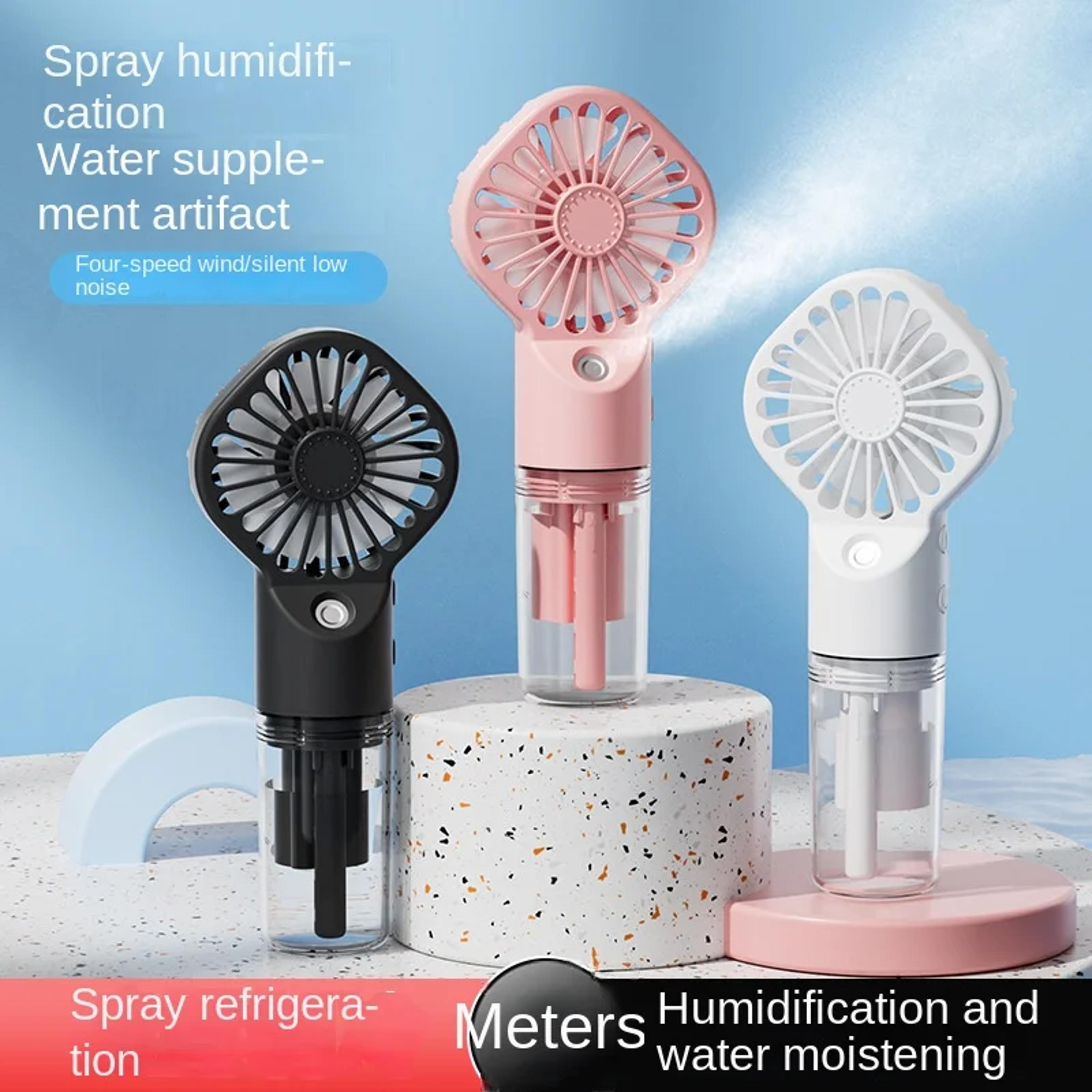 Portable Misting Handheld Fan USB Rechargeable Mini Cooling Fan With Speed Settings 1