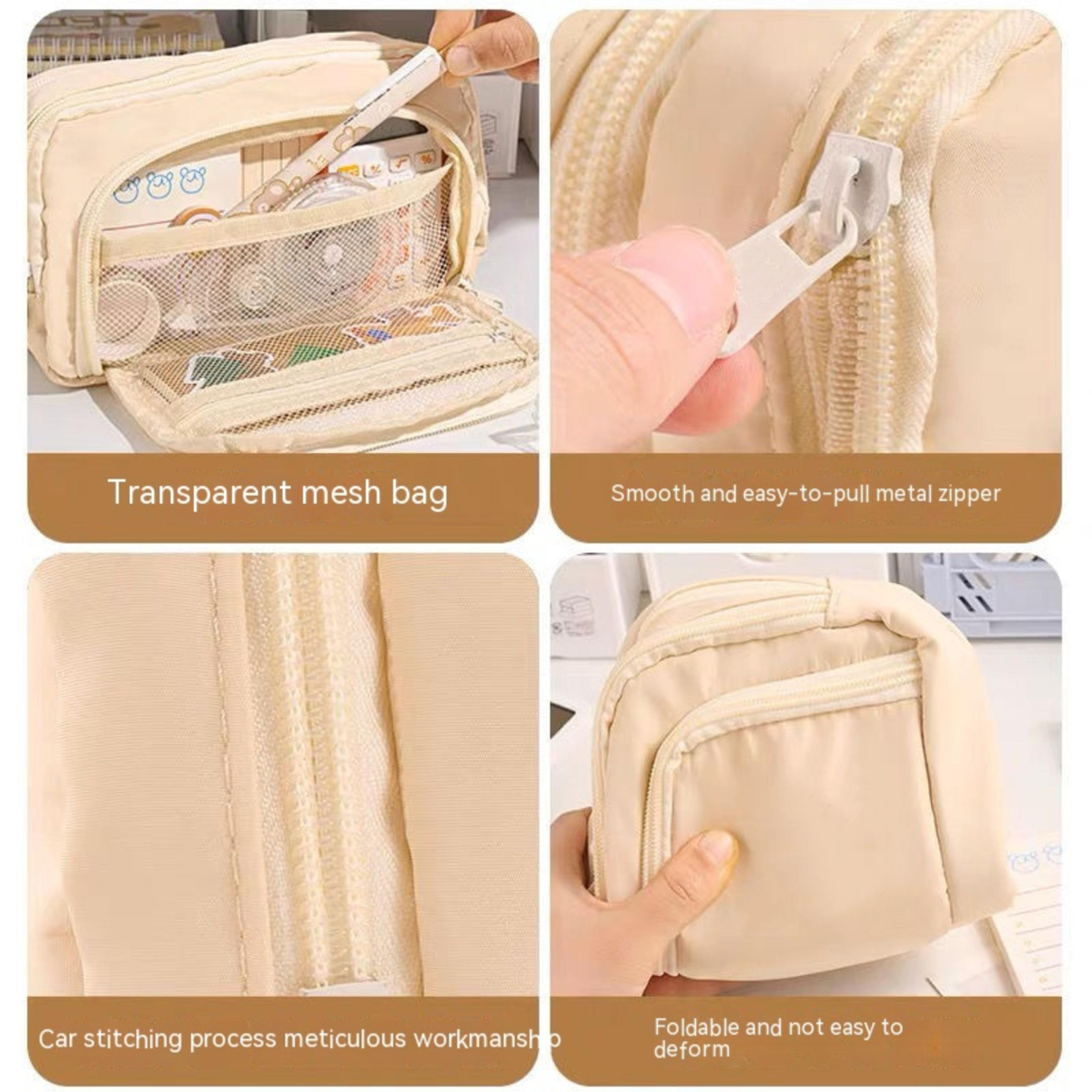 Large Capacity Pencil Case Organizer Pouch Portable Pen Bag For School Office And Travel 1