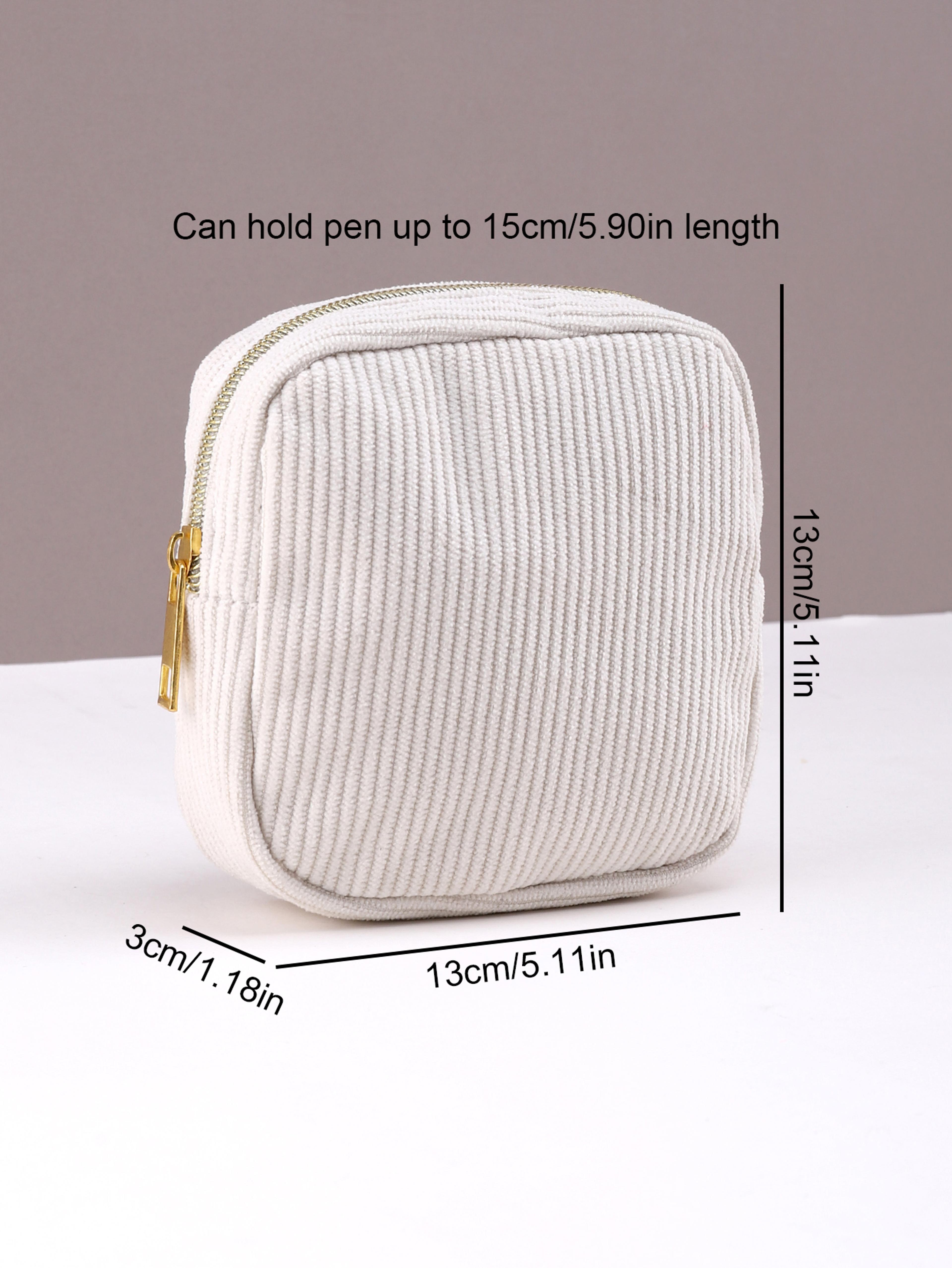 Corduroy Pencil Case Portable Zipper Pencil Pouch School Organizer 4