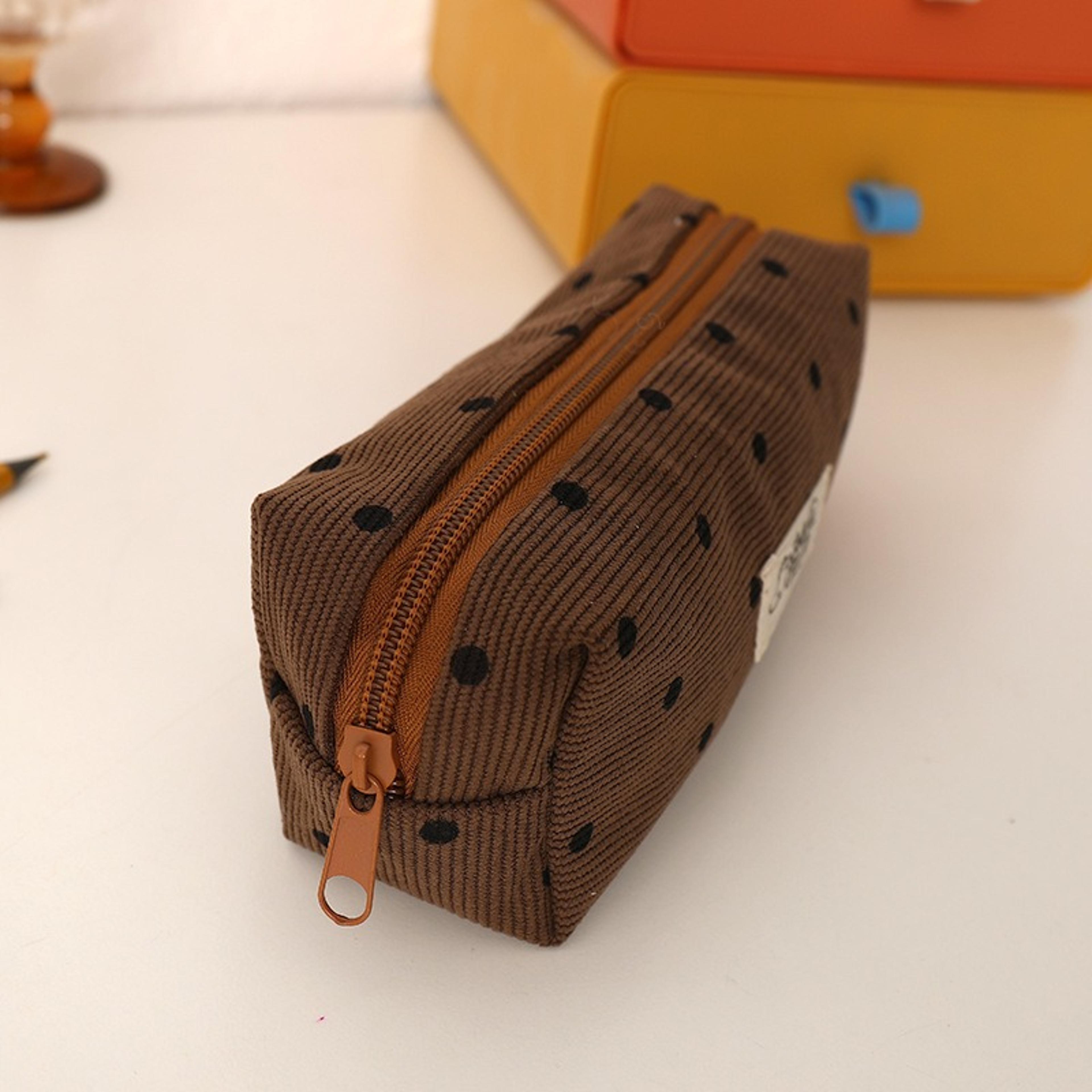 Retro Pencil Pouch Lightweight Small Pen Bag Stationery Organizer Makeup Storage Case 1