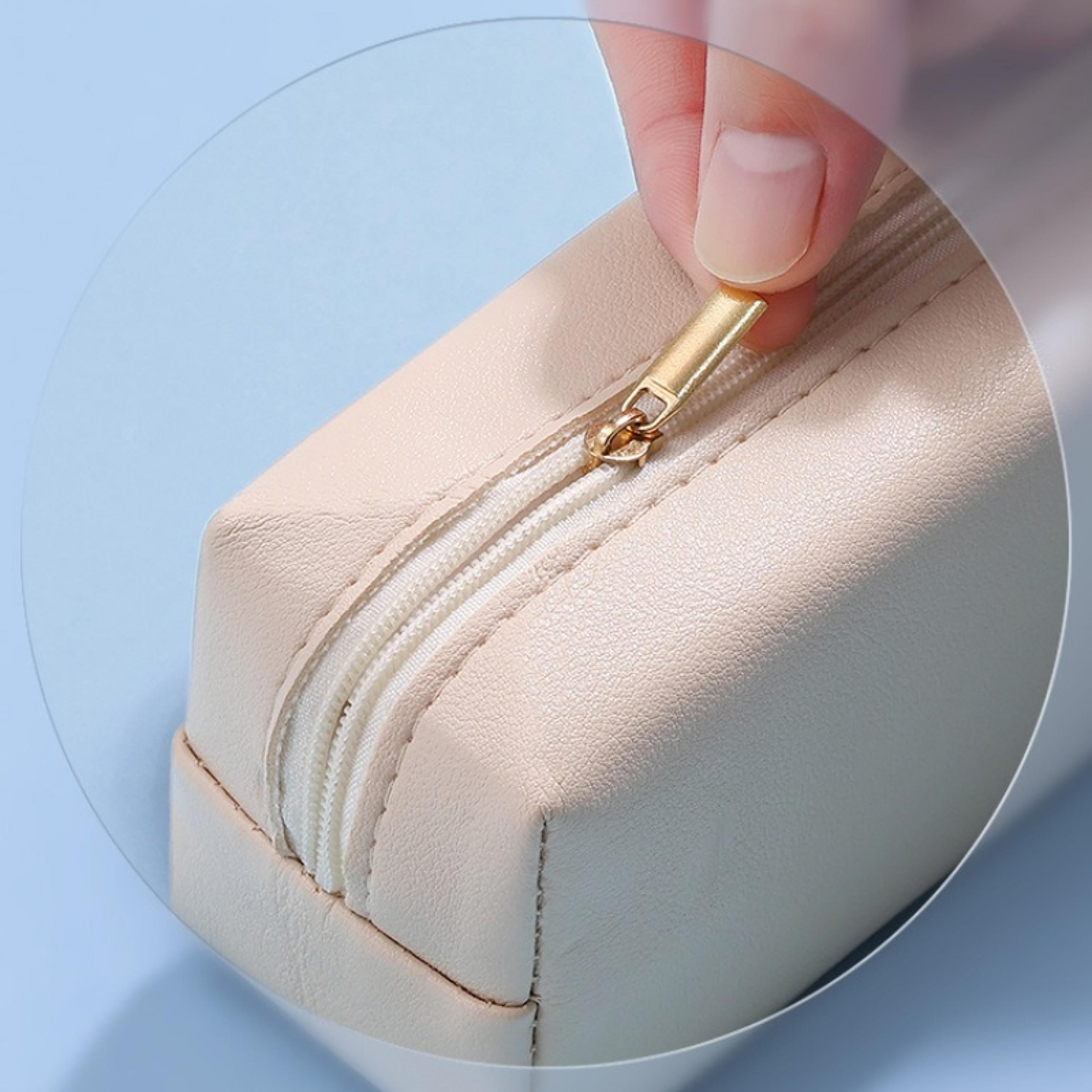 Large Capacity PU Leather Pencil Case Organizer For Students Office And School Supplies 3