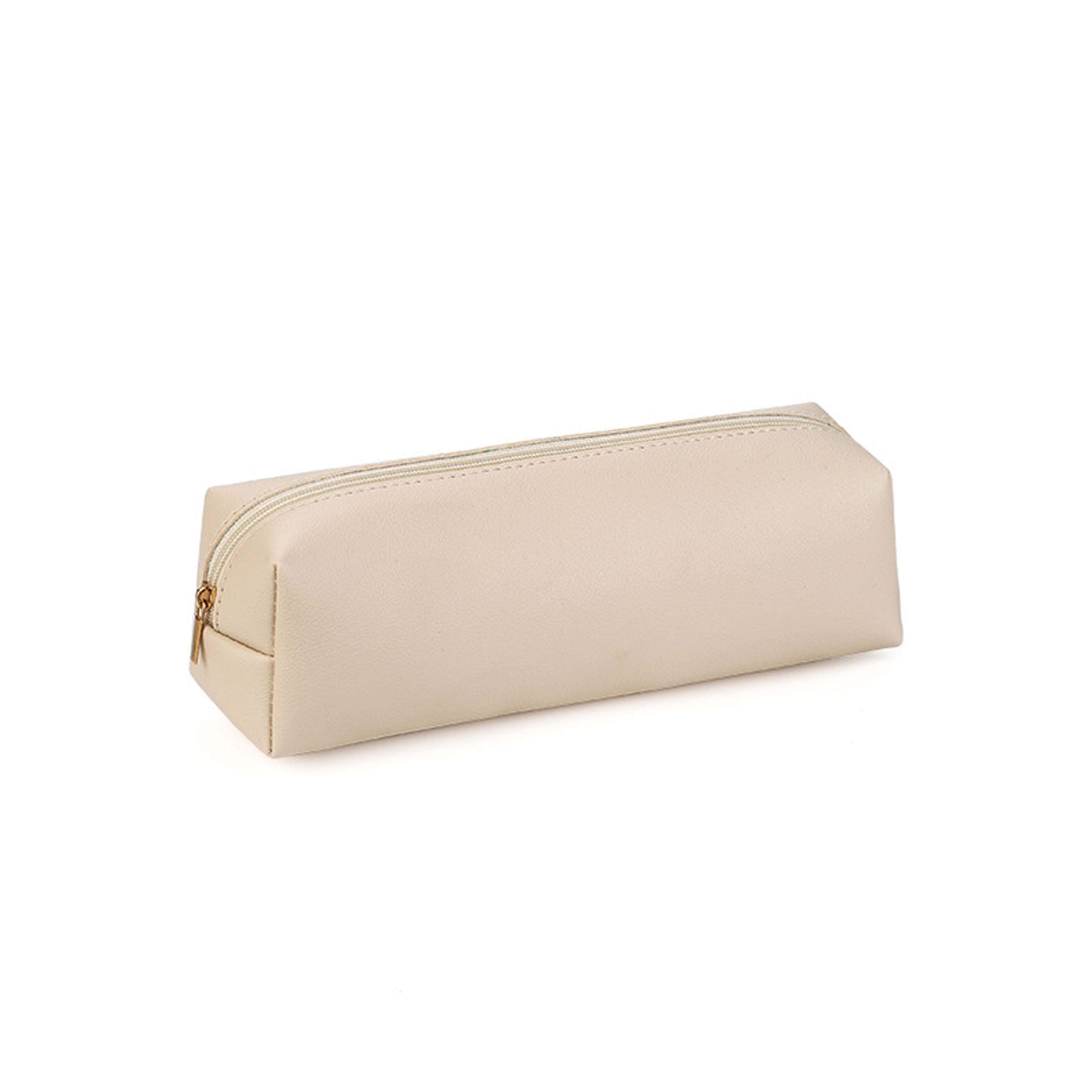 Large Capacity PU Leather Pencil Case With Zipper Storage Box For Students 9